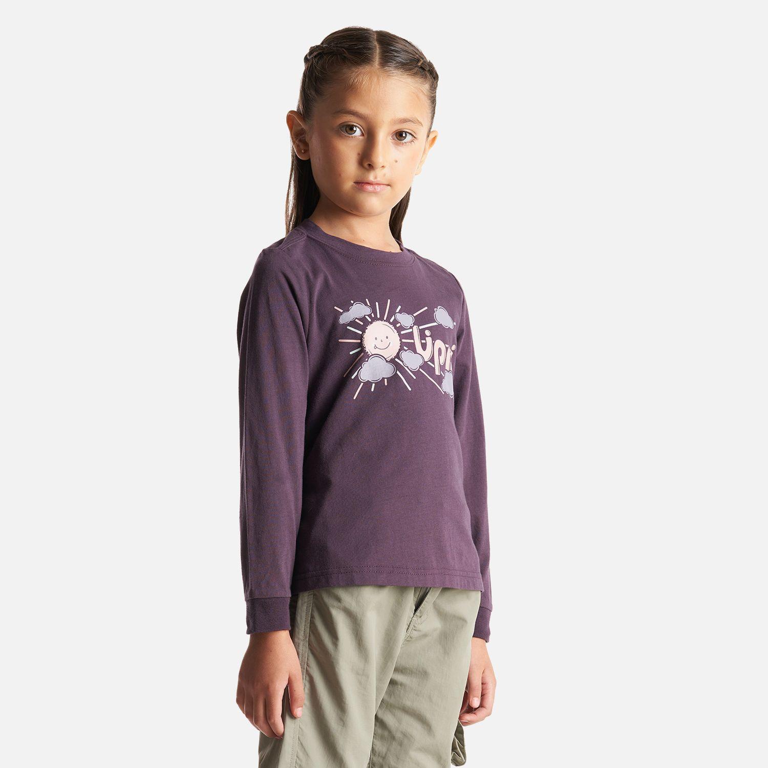 Polera Niña Logo Lippi Long Sleeve T-Shirt Burdeo Lippi-2