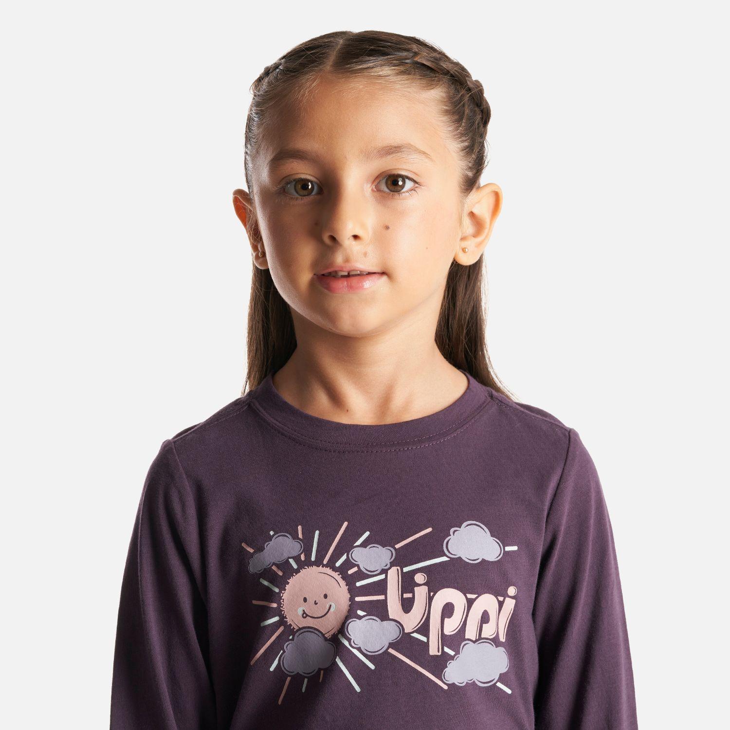 Polera Niña Logo Lippi Long Sleeve T-Shirt Burdeo Lippi-4