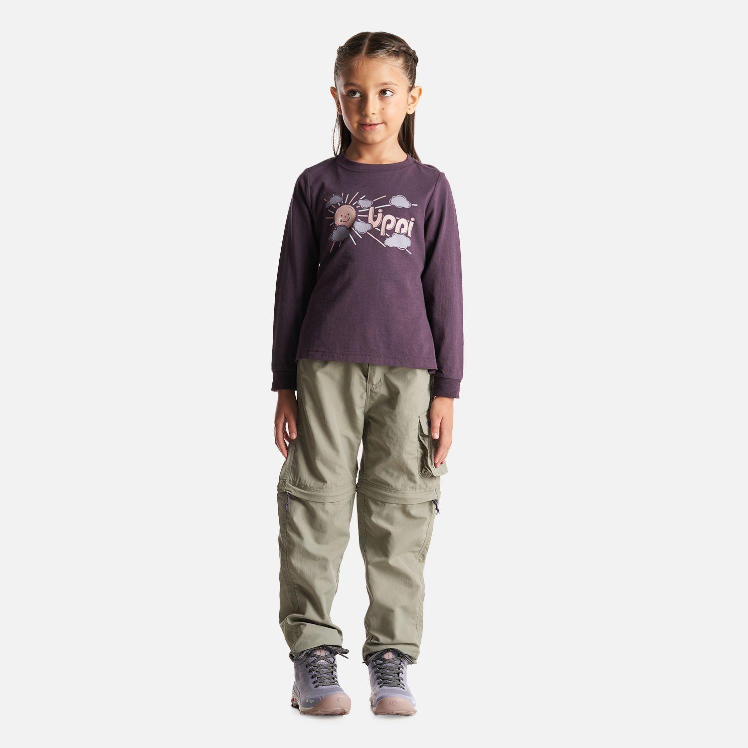 Polera Niña Logo Lippi Long Sleeve T-Shirt Burdeo Lippi-5