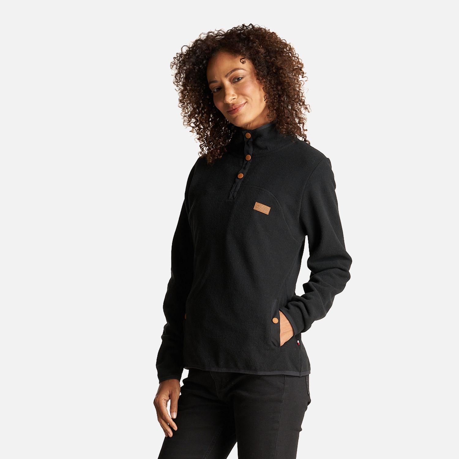 Poleron Mujer Tokerau Negro Haka Honu I23-2