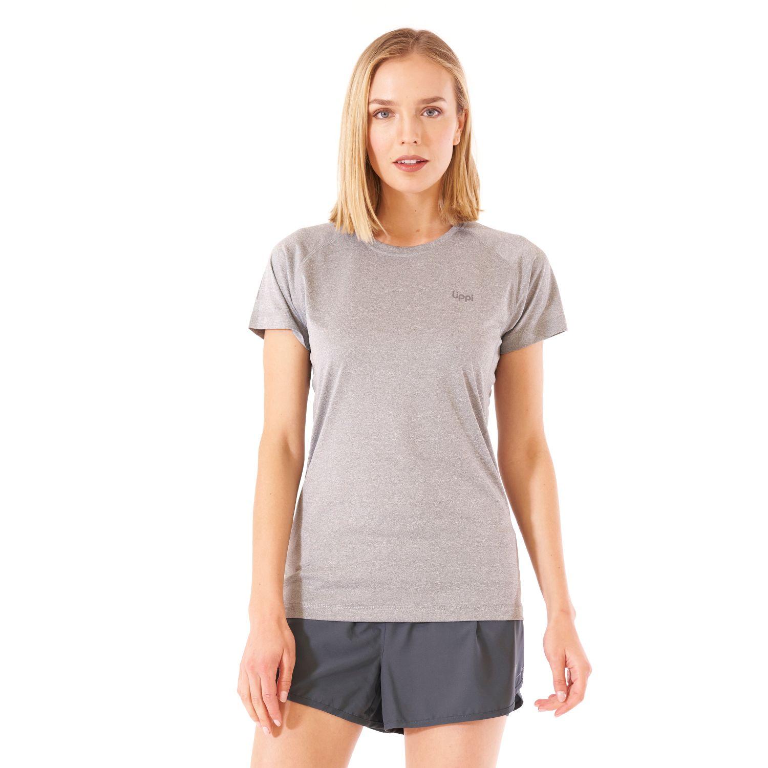 Polera Mujer Core Q-Dry T-Shirt Melange Gris Claro Lippi-1