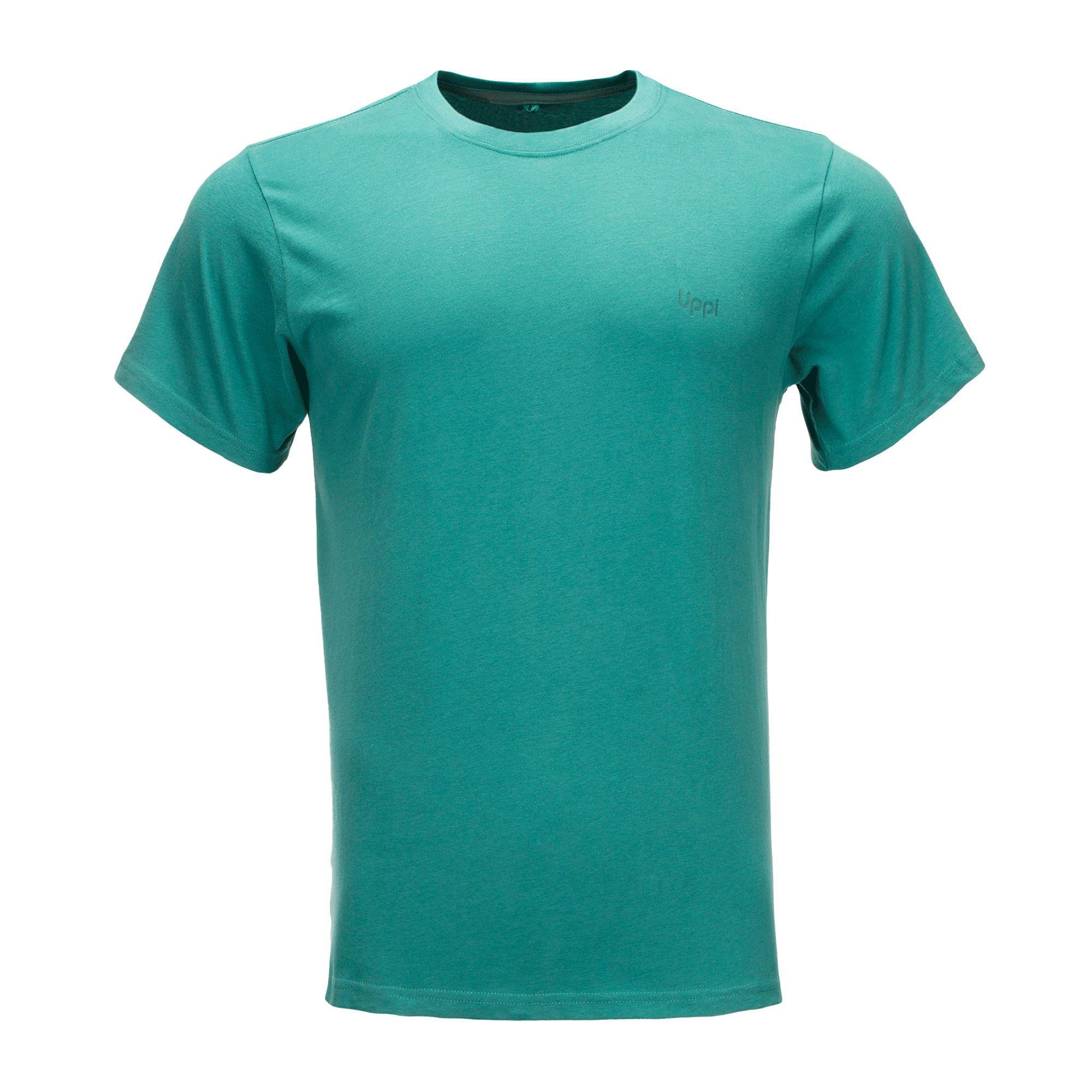 Polera Hombre Ulmo Cotton UV-Stop T-Shirt Turquesa Verde Lippi-0
