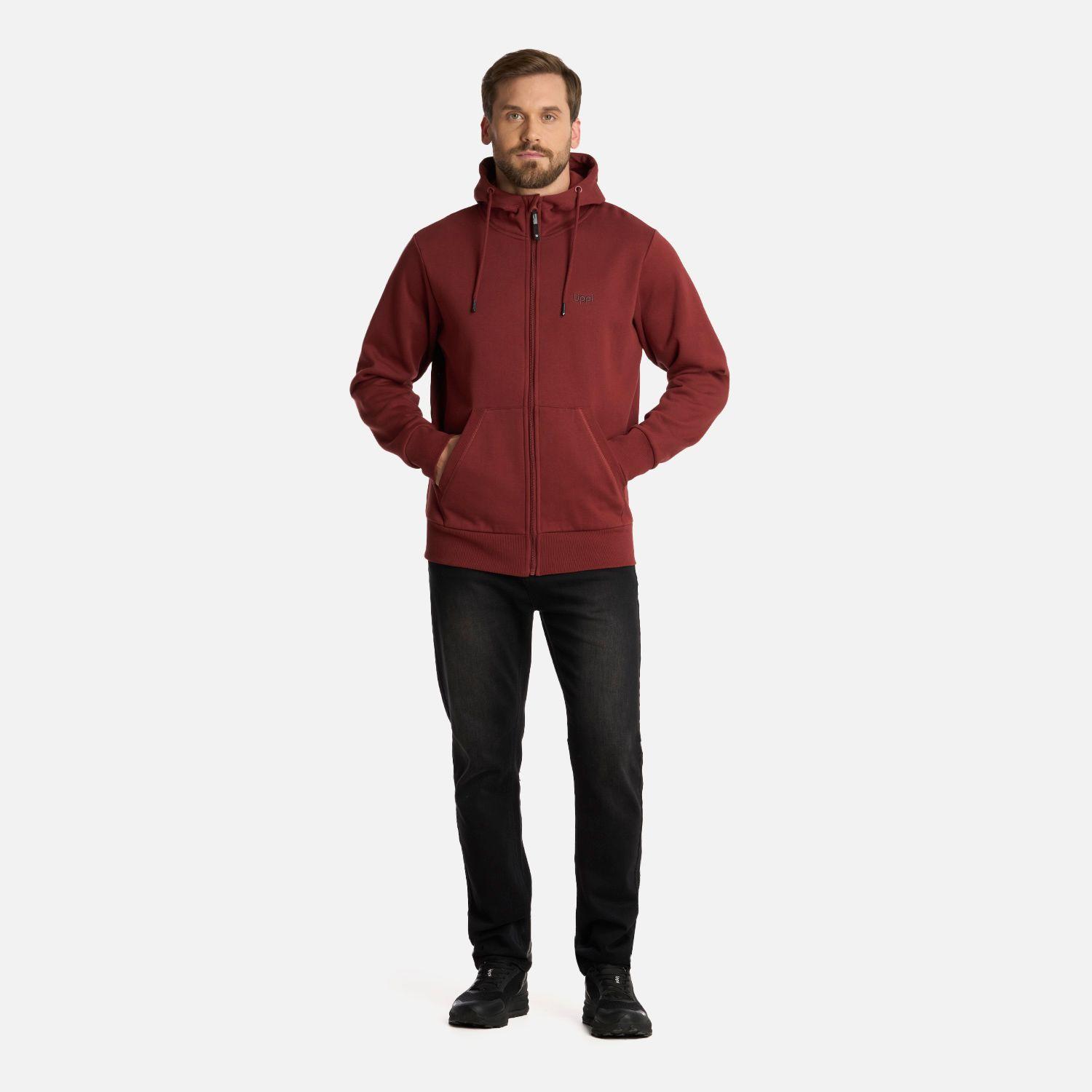 Polerón Hombre Ulmo Full Zip Sweatshirt Burdeo Lippi I25-5