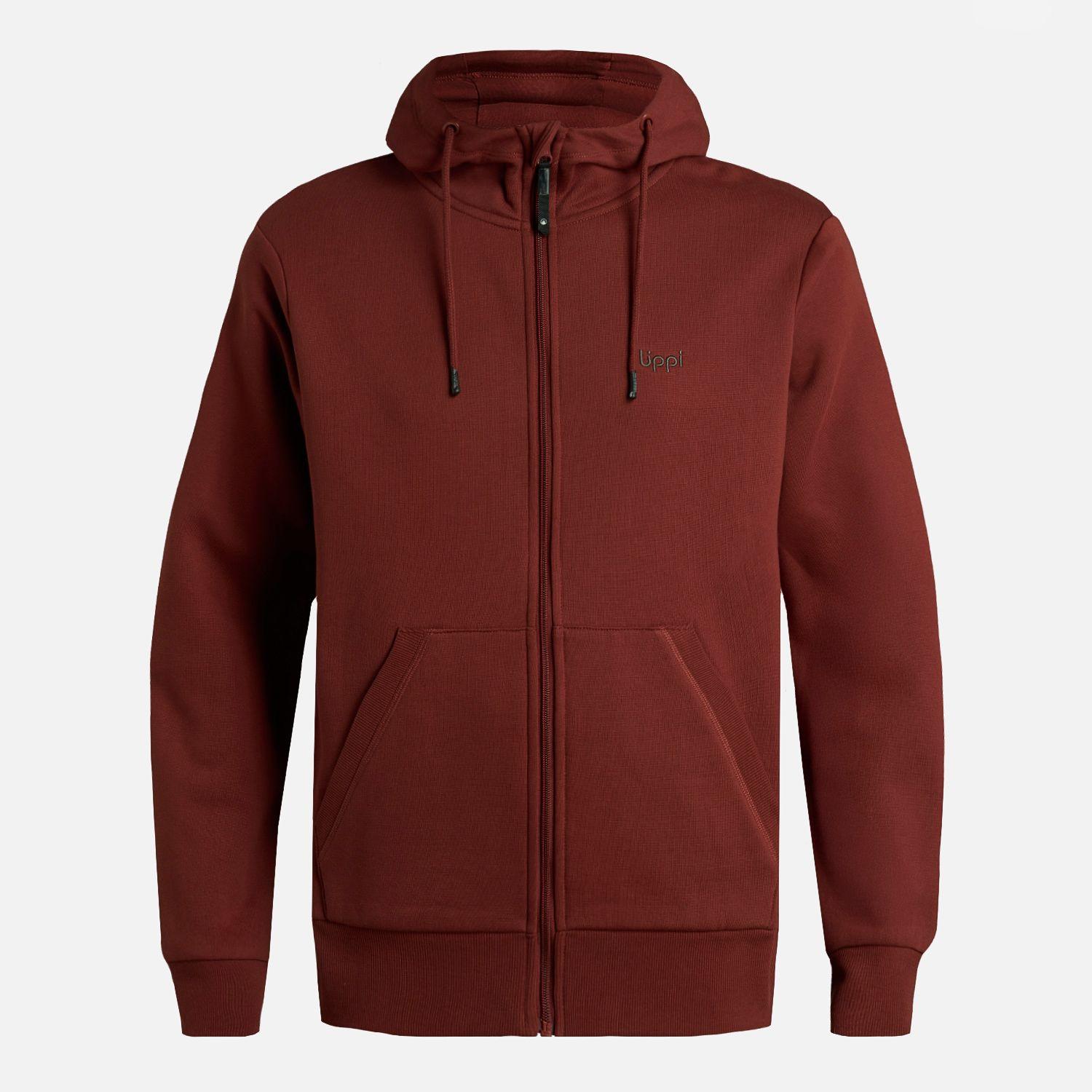 Polerón Hombre Ulmo Full Zip Sweatshirt Burdeo Lippi I25-6