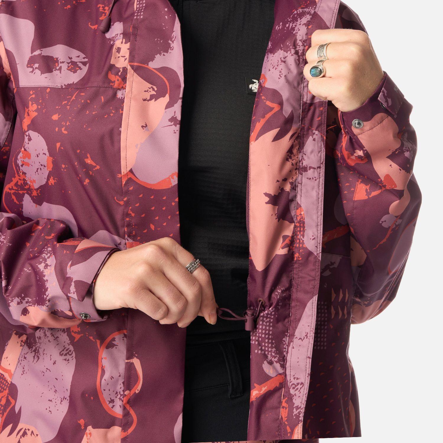 Chaqueta Mujer Kauai Print Morado Oscuro Haka Honu-7