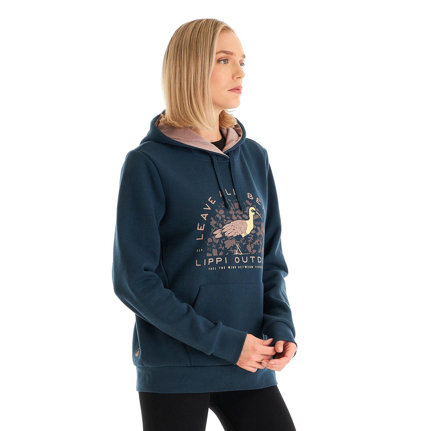 Poleron Mujer Insigne Hoody Sweatshirt Azul Noche Lippi-2