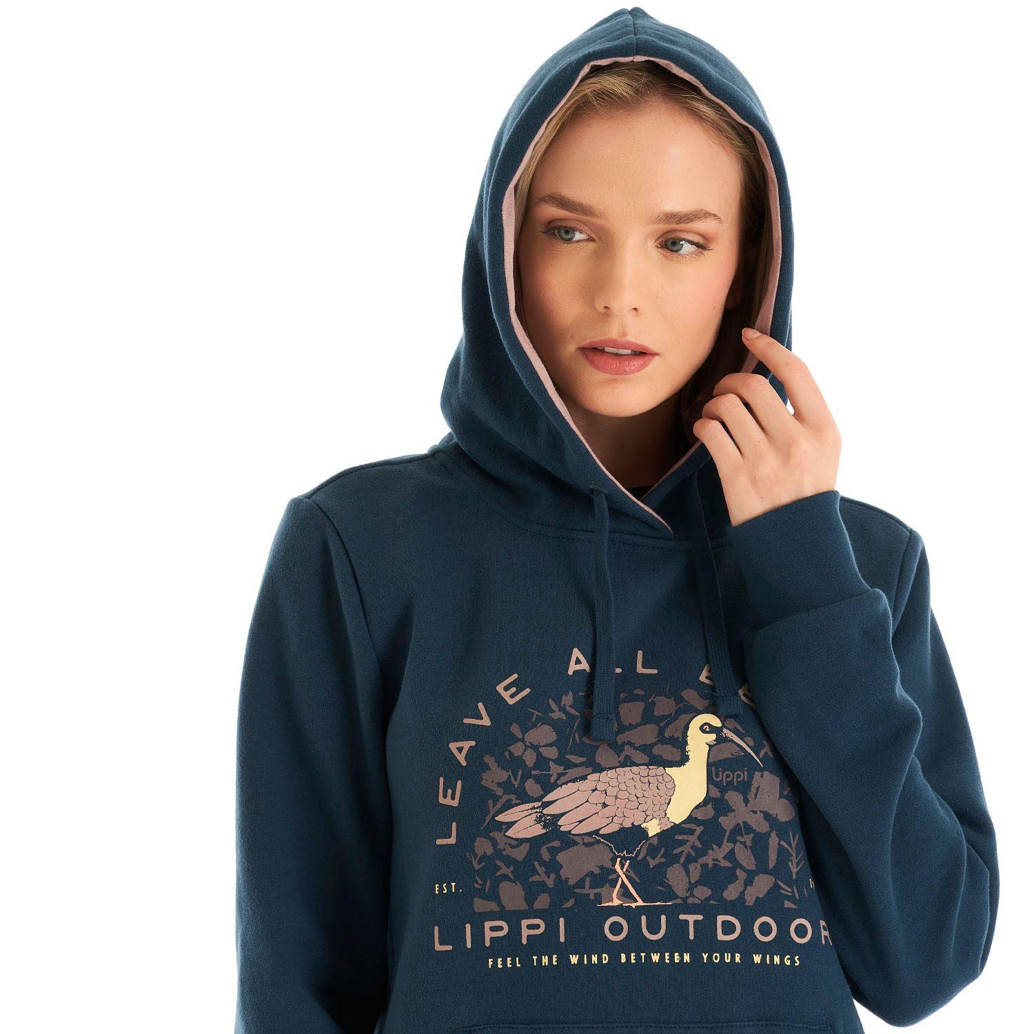 Poleron Mujer Insigne Hoody Sweatshirt Azul Noche Lippi-6