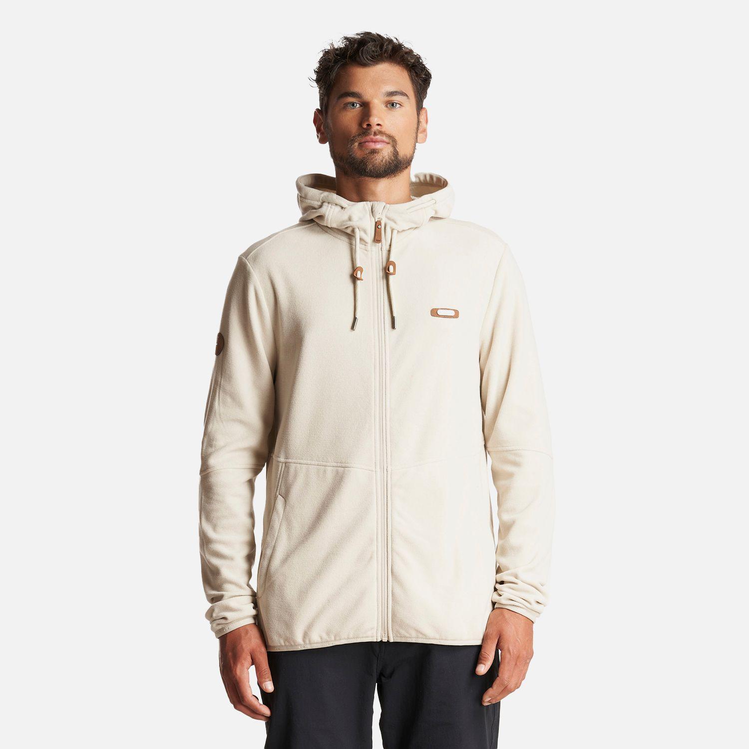 Poleron Hombre Stripes Nano-F Full Zip Hoody Crema Lippi I23-1