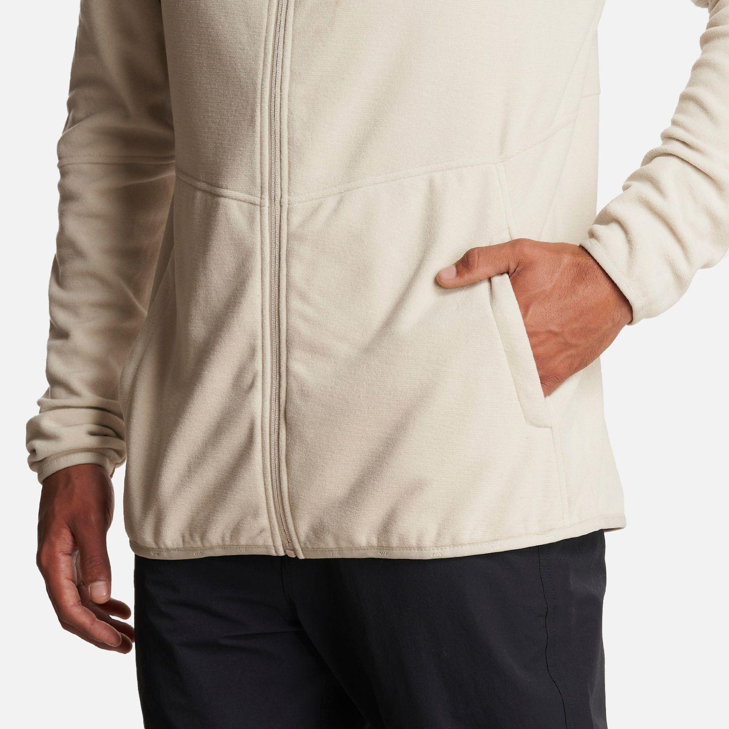 Poleron Hombre Stripes Nano-F Full Zip Hoody Crema Lippi I23-5