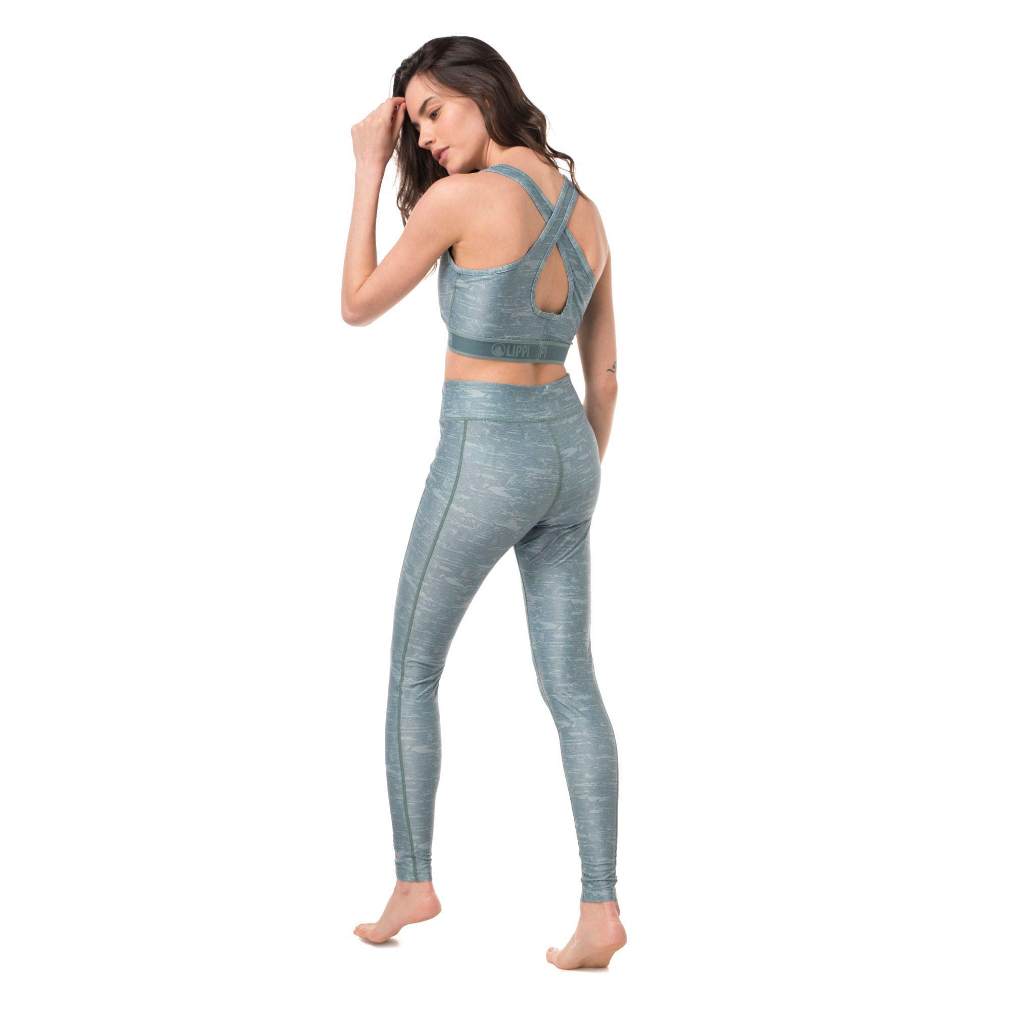 Calza Mujer Active Leggins Print Azul Lippi-2
