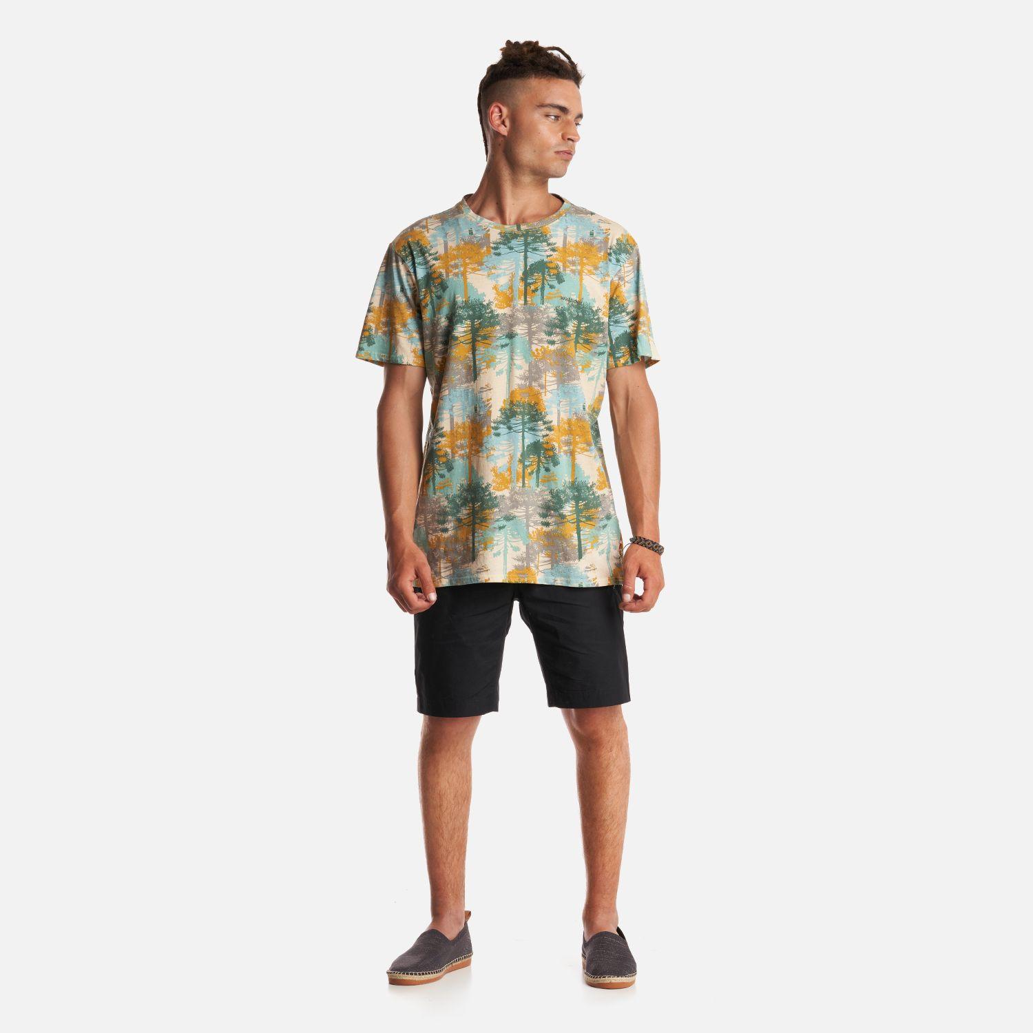 Polera Hombre Araucaria Print Crudo Haka Honu-5