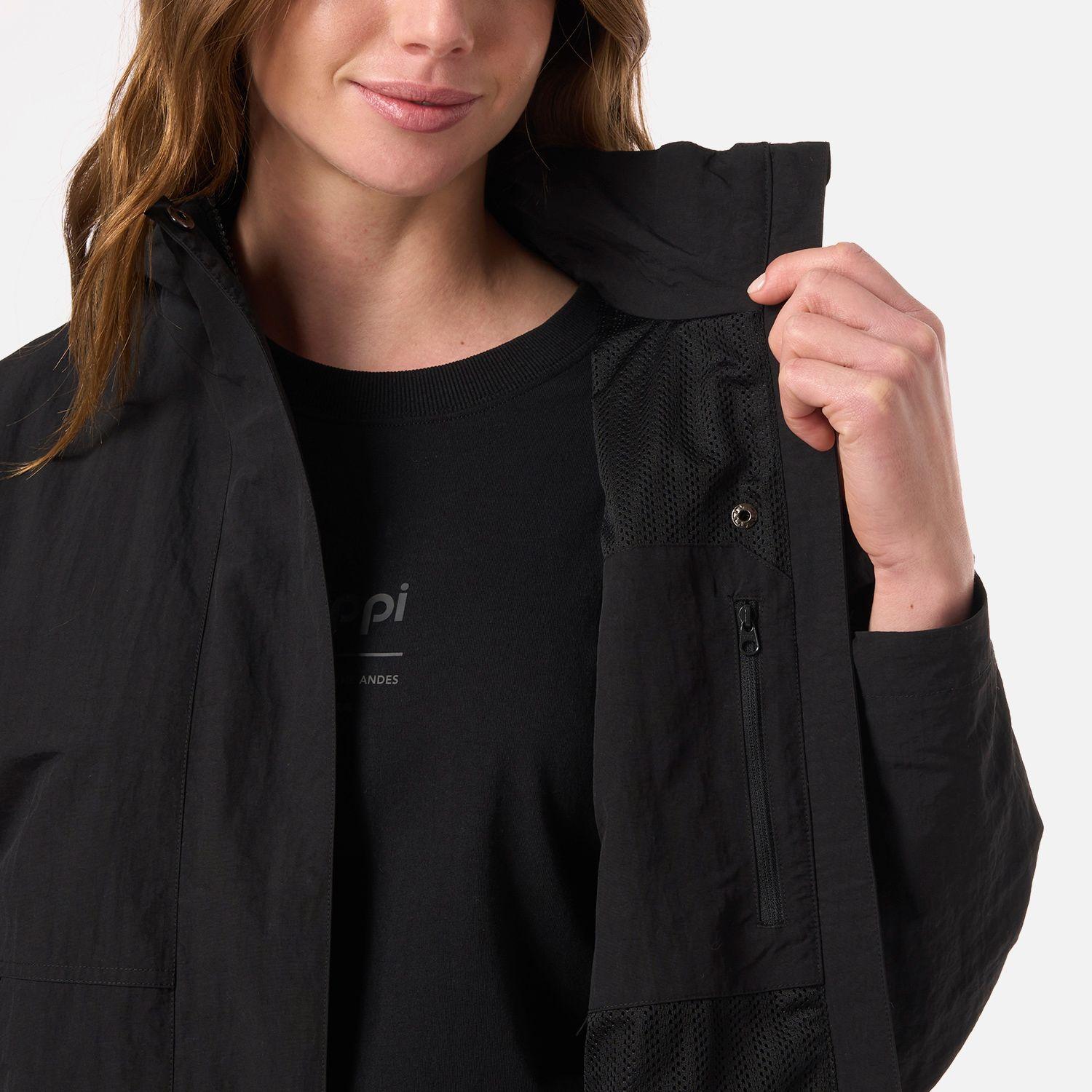 Chaqueta Mujer CityMe WindBreaker Hoody Jacket Negro Lippi V26-6