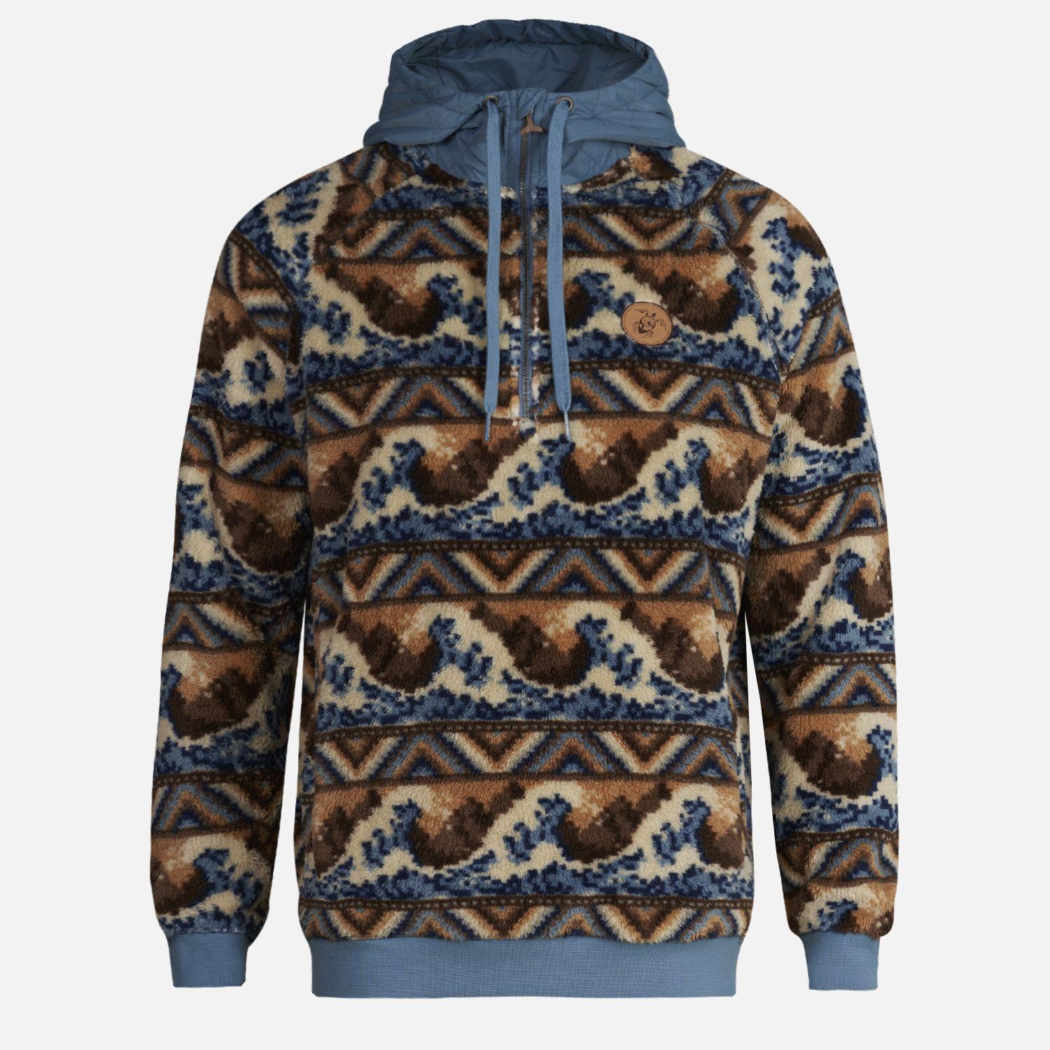 Poleron Hombre Cangur-oso Print Azul Haka Honu I23-1