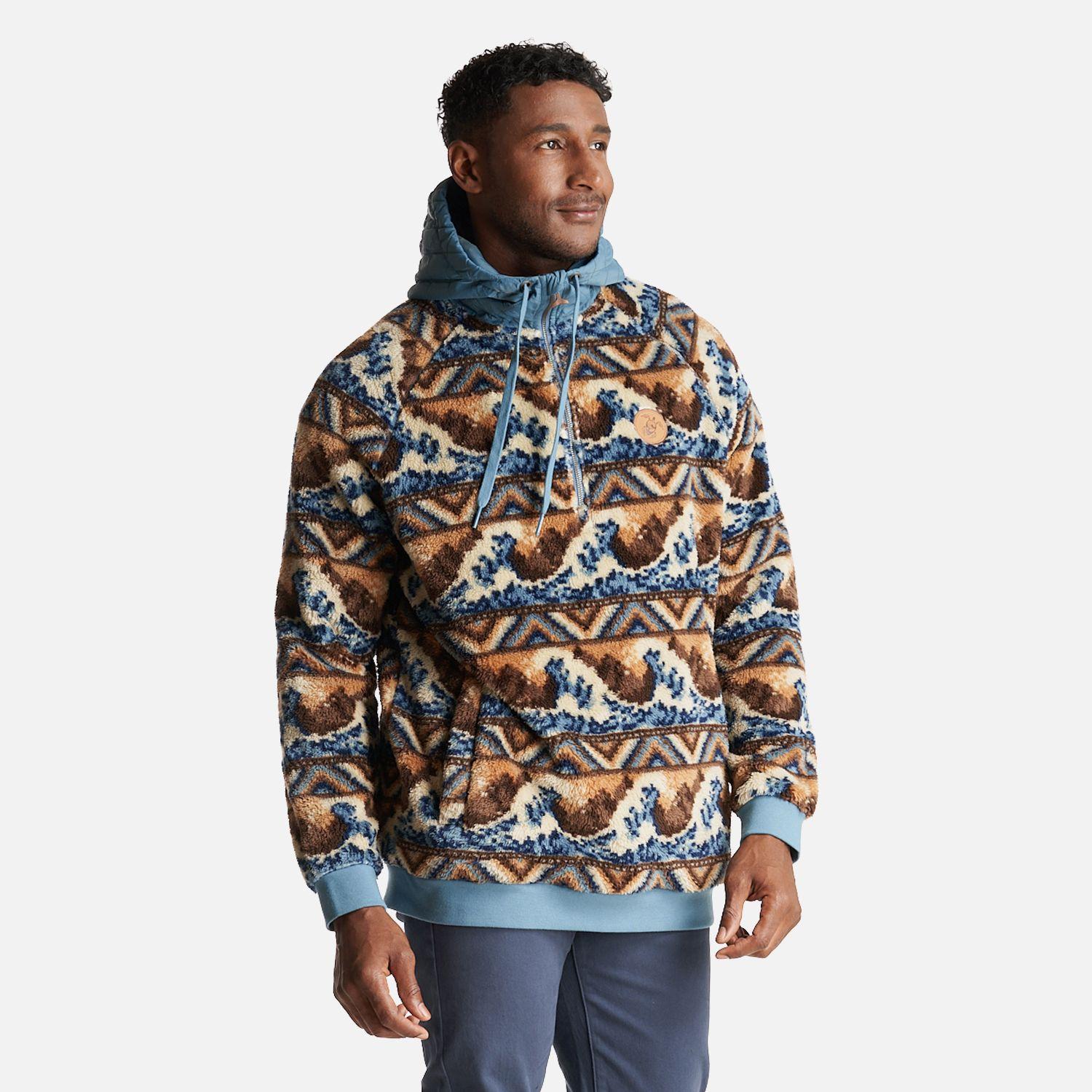 Poleron Hombre Cangur-oso Print Azul Haka Honu I23-5
