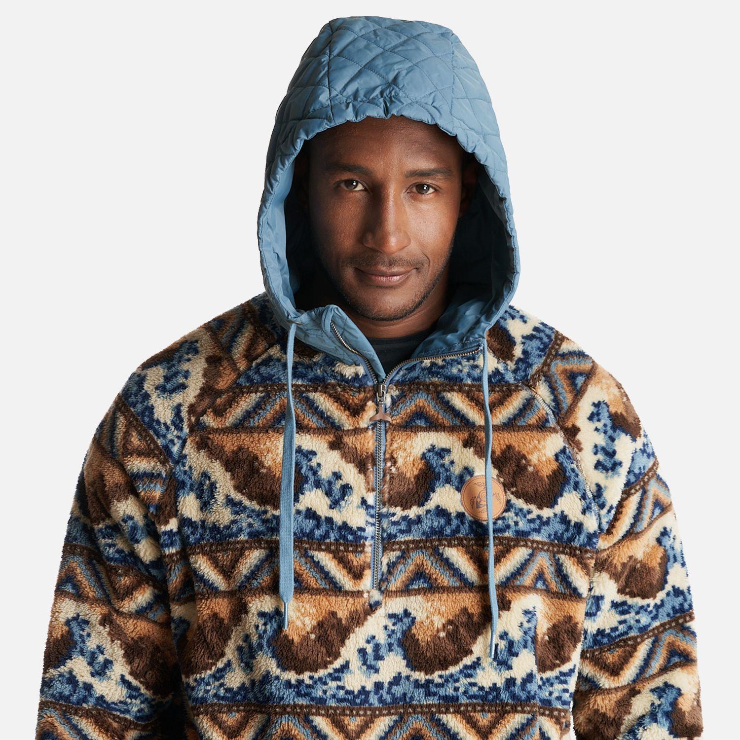 Poleron Hombre Cangur-oso Print Azul Haka Honu I23-8