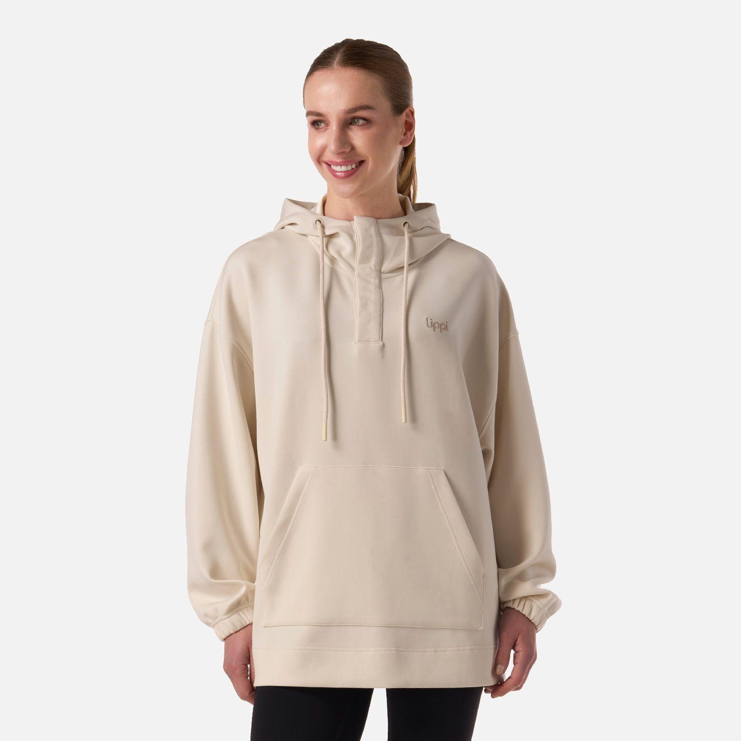 Polerón Mujer CityScape Hoody Sweatshirt Crema Lippi V26-0
