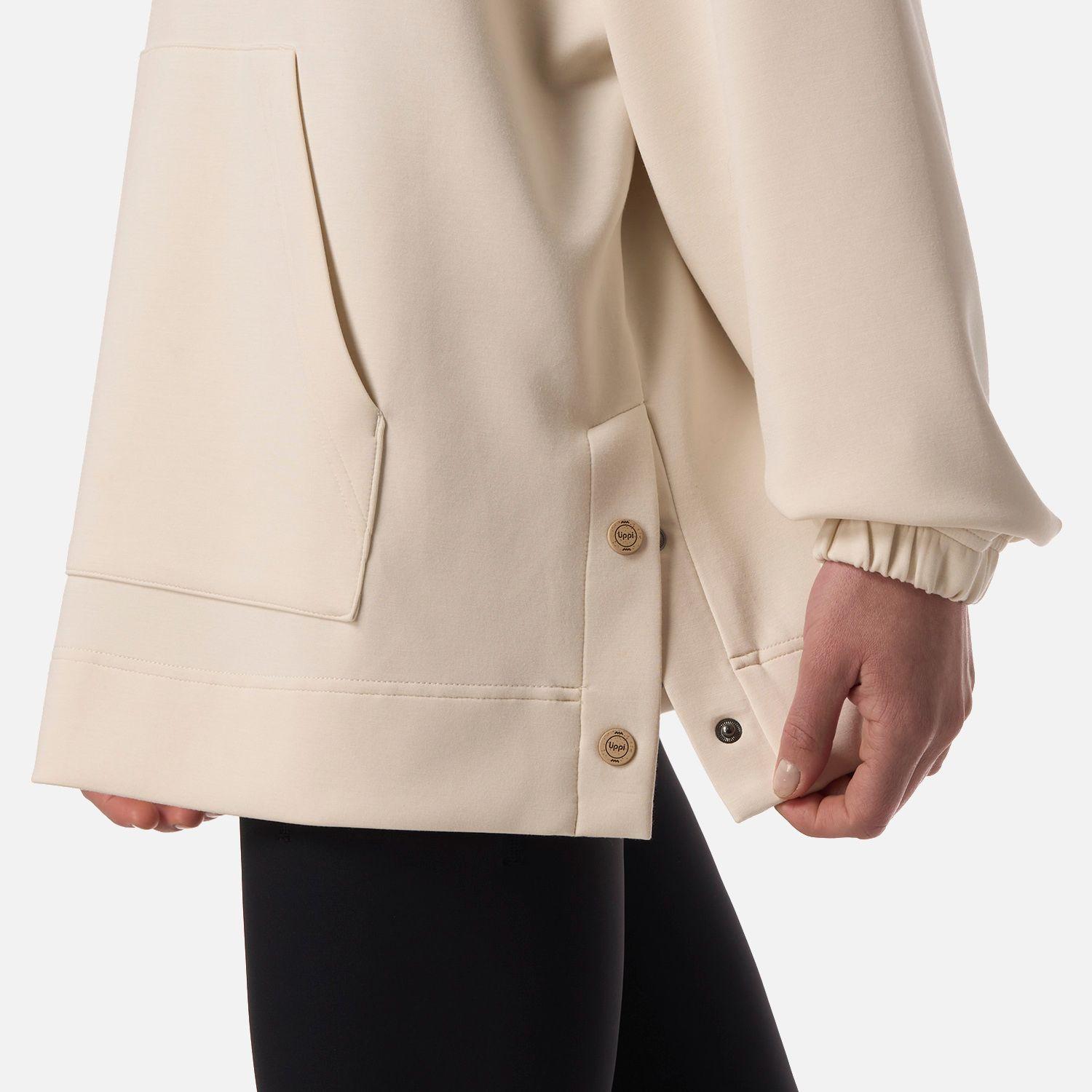 Polerón Mujer CityScape Hoody Sweatshirt Crema Lippi V26-5