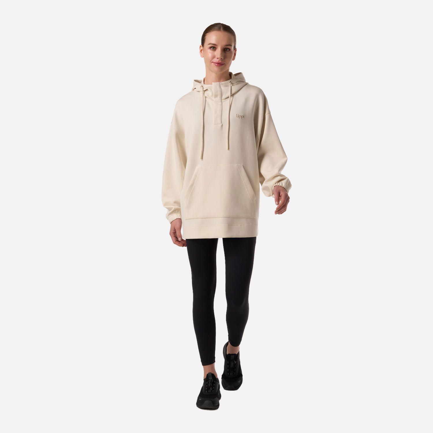 Polerón Mujer CityScape Hoody Sweatshirt Crema Lippi V26-6