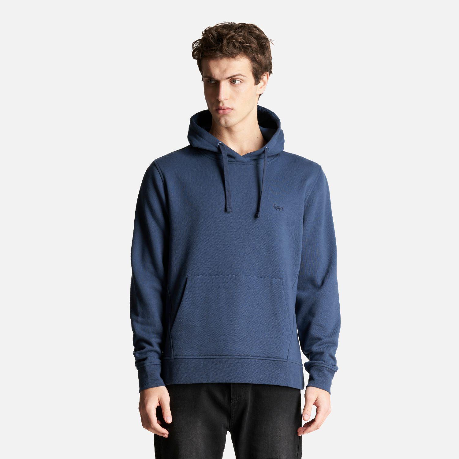 Poleron Hombre Insigne Hoody Sweatshirt Azul Oscuro Lippi-1
