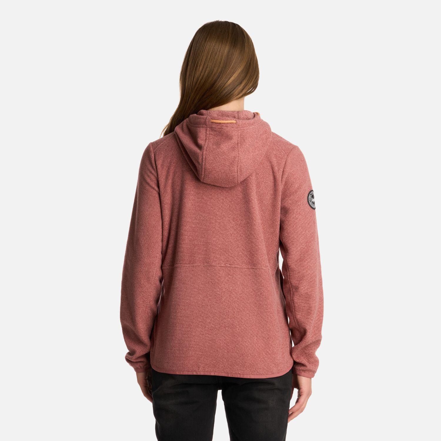 Polar Mujer Stripes Nano-F Full Zip Hoody Rosa Lippi I25-2