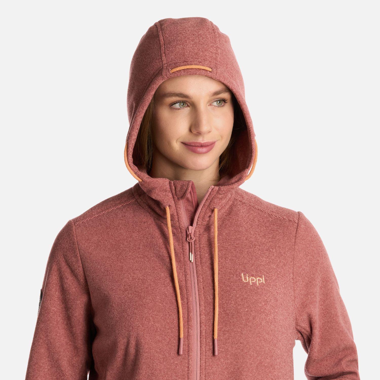 Polar Mujer Stripes Nano-F Full Zip Hoody Rosa Lippi I25-3