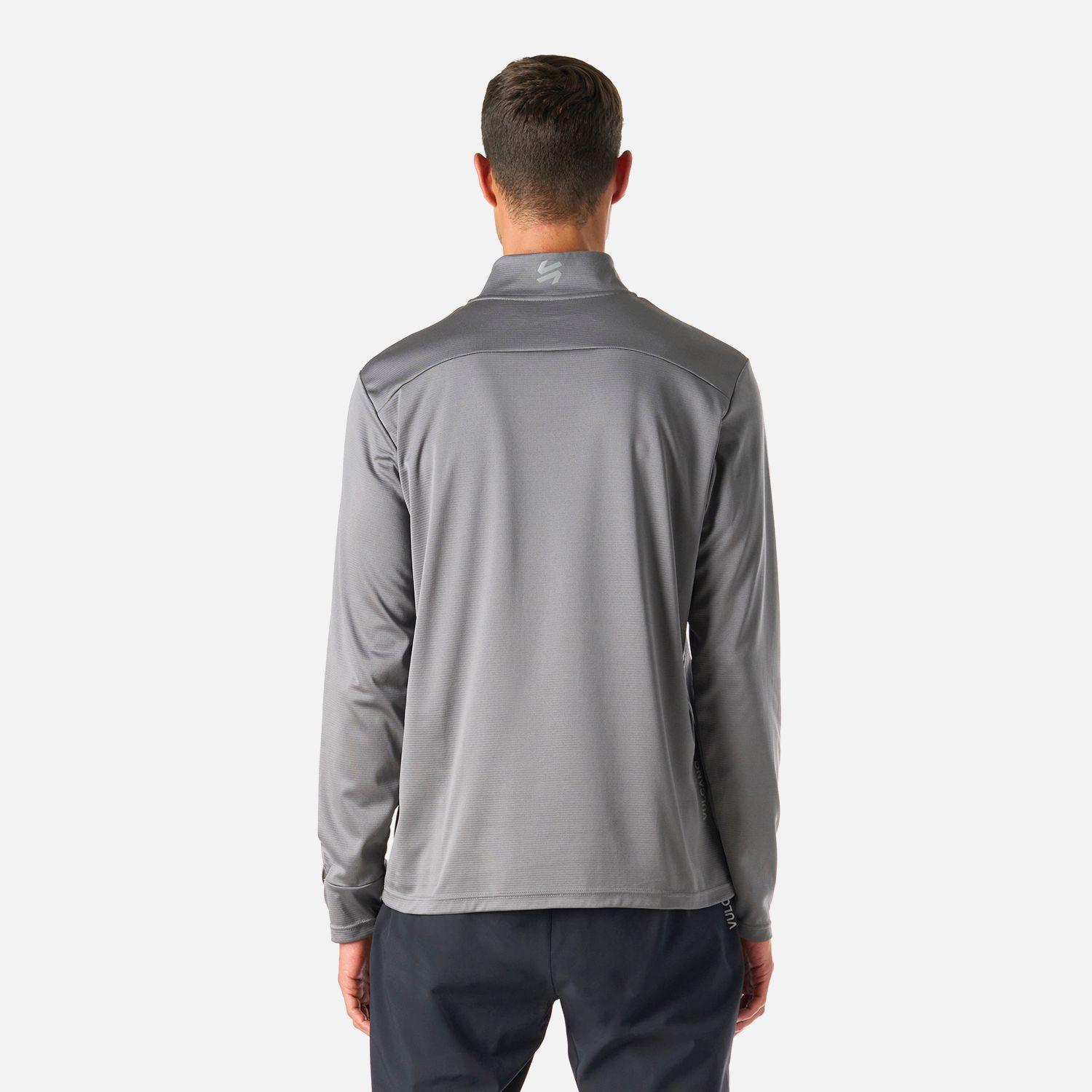 Polerón Hombre Built To Move 1/4 Zip Gris Medio Vulcano-3