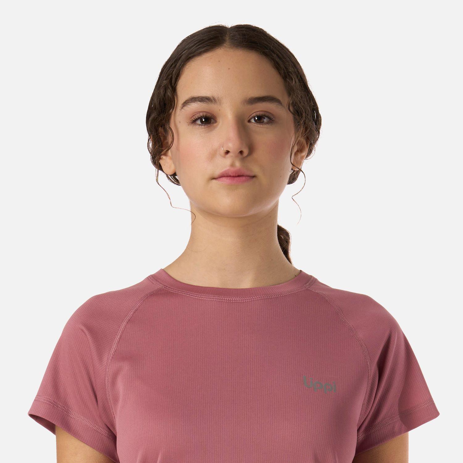 Polera Teen Girl Core Q-Dry T-Shirt Rosa Oscuro Lippi V26-3