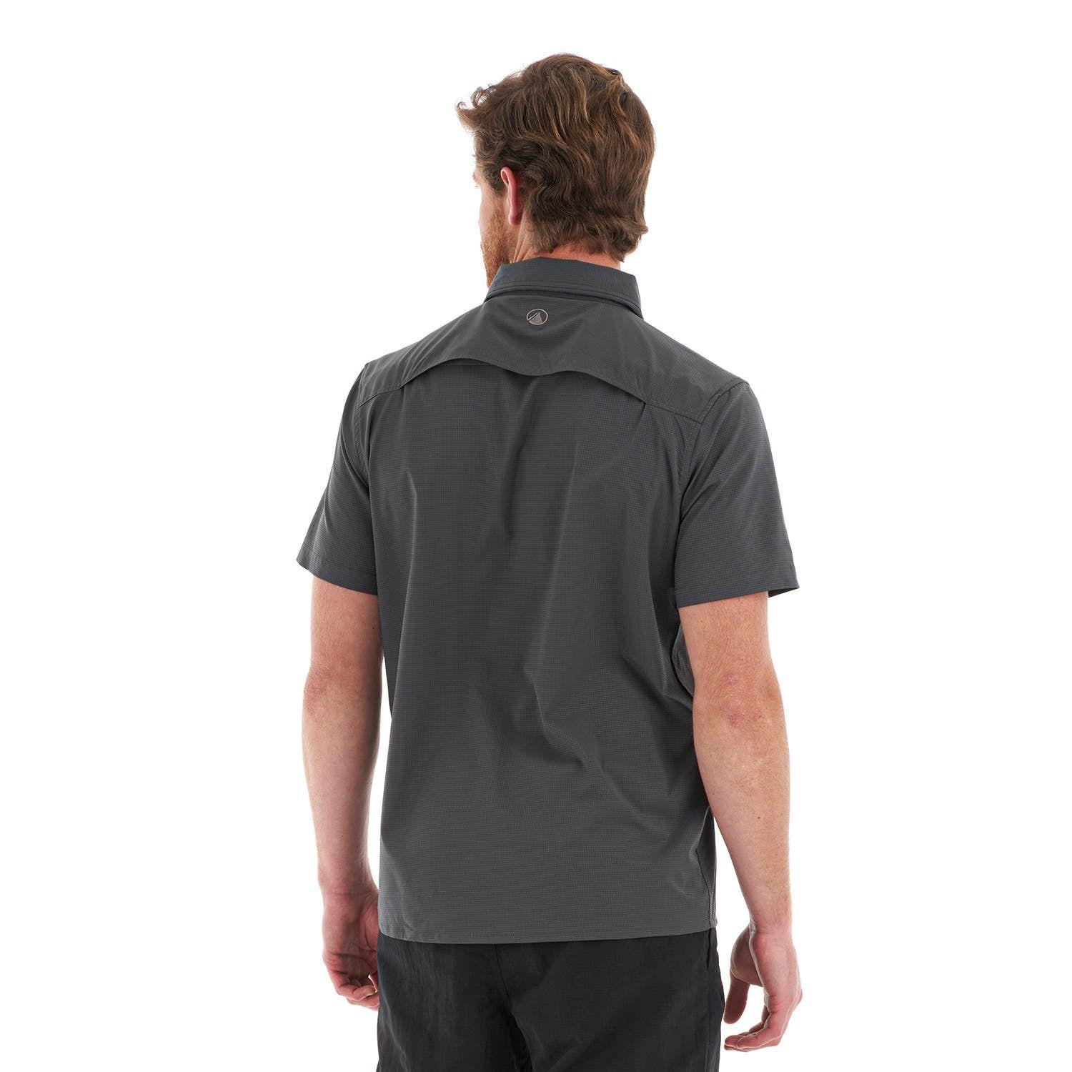 Camisa Hombre Rosselot Short Sleeve Q-Dry Shirt Gris Oscuro Lippi V23-4