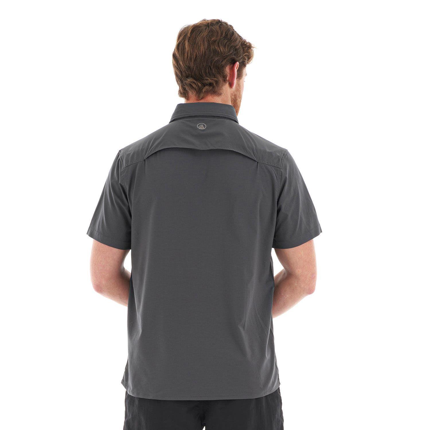 Camisa Hombre Rosselot Short Sleeve Q-Dry Shirt Gris Oscuro Lippi V23-5