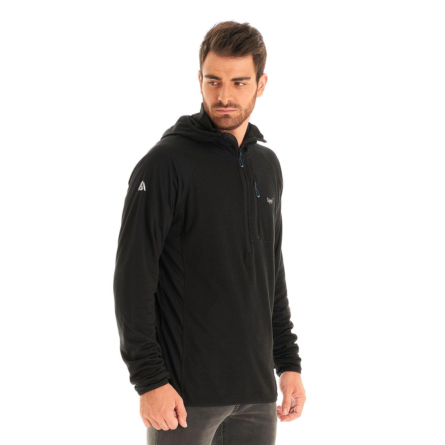 Poleron Hombre Jacaranda Mountain Nano-F 14 Zip Hoody Negro Lippi-2