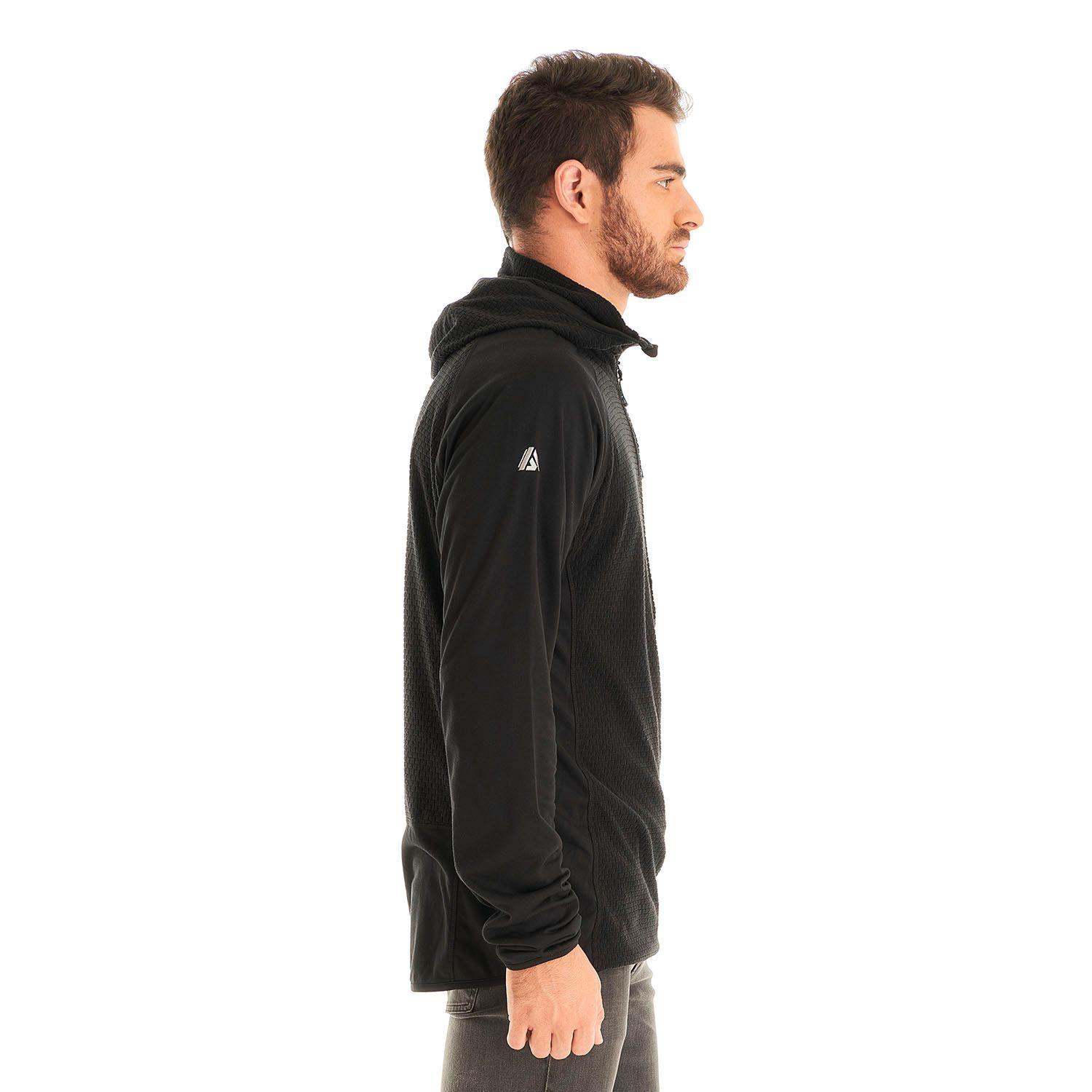 Poleron Hombre Jacaranda Mountain Nano-F 14 Zip Hoody Negro Lippi-3