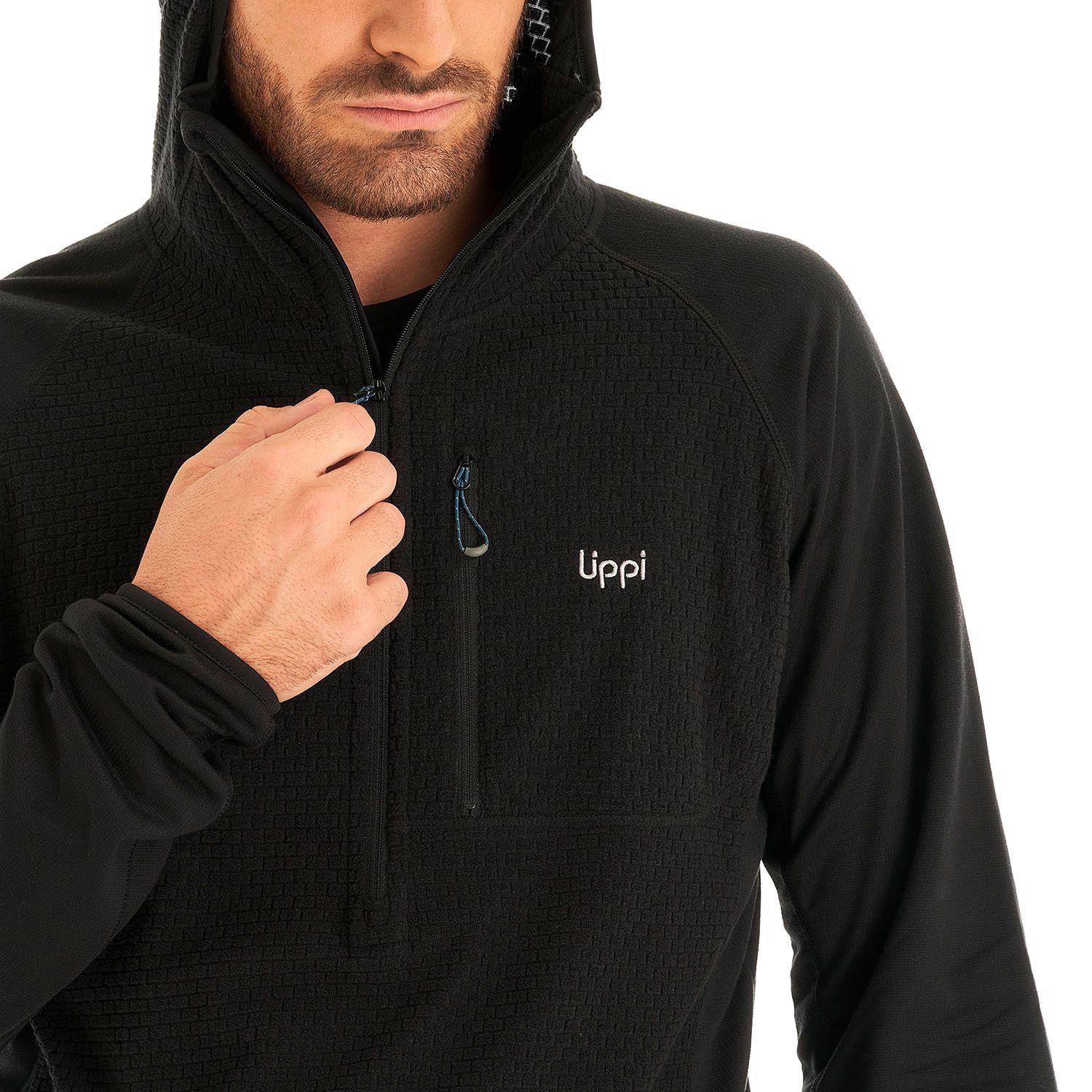 Poleron Hombre Jacaranda Mountain Nano-F 14 Zip Hoody Negro Lippi-6