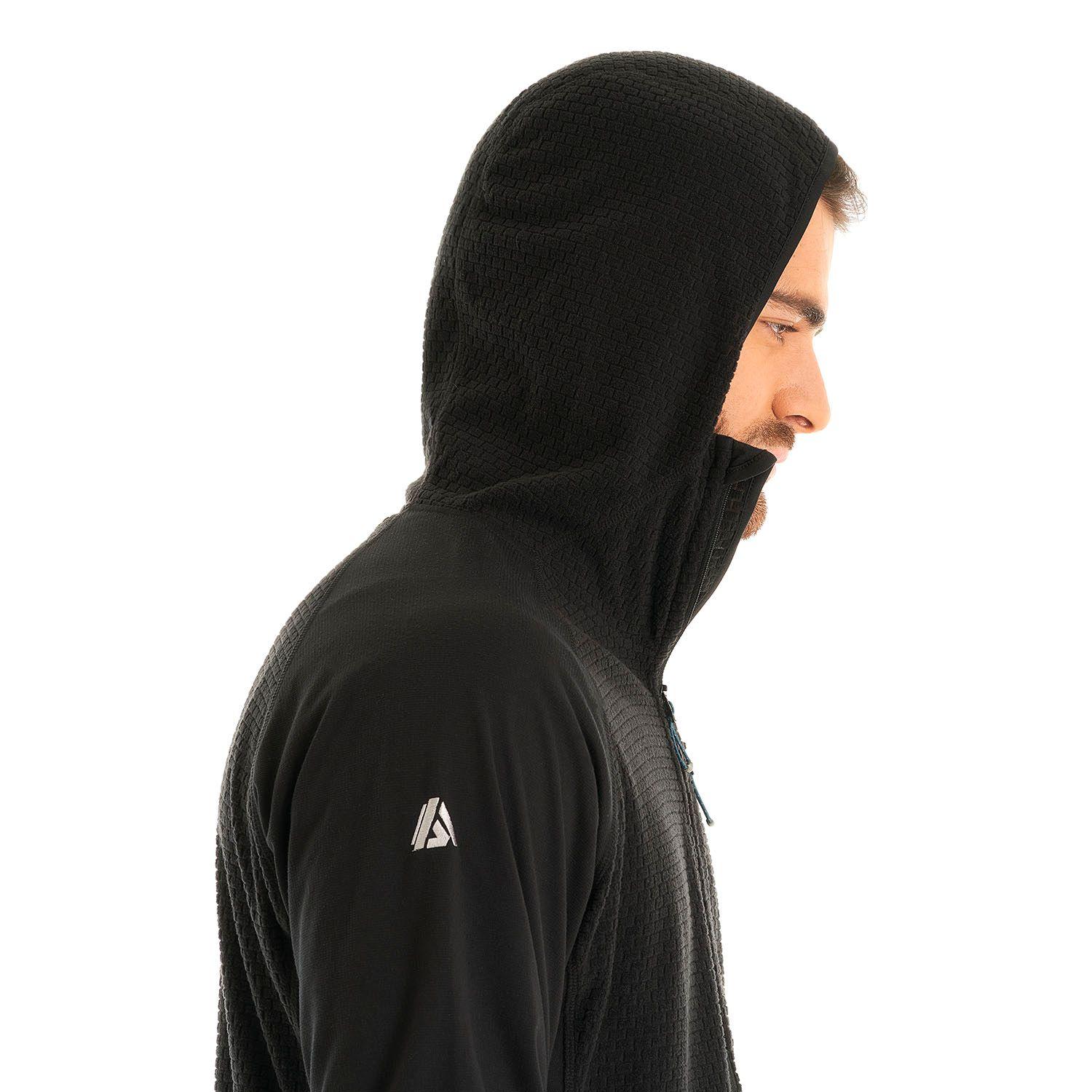 Poleron Hombre Jacaranda Mountain Nano-F 14 Zip Hoody Negro Lippi-7