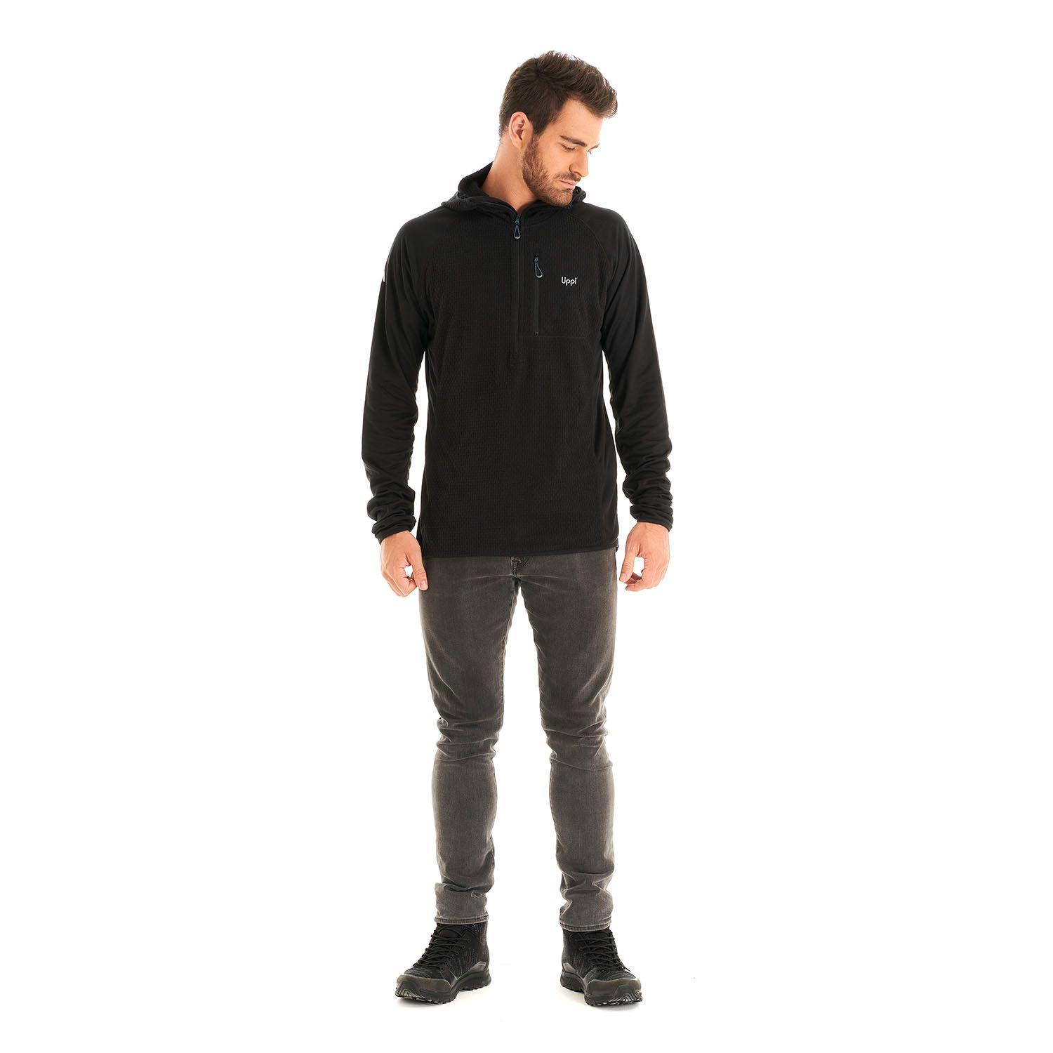 Poleron Hombre Jacaranda Mountain Nano-F 14 Zip Hoody Negro Lippi-8