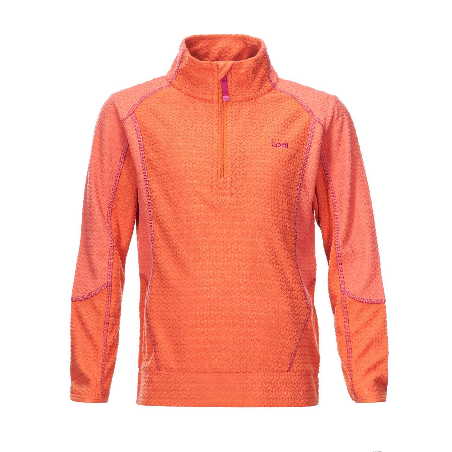 Poleron Niña Saltamontes Nano-F 14 Zip Naranjo Oscuro Lippi-0