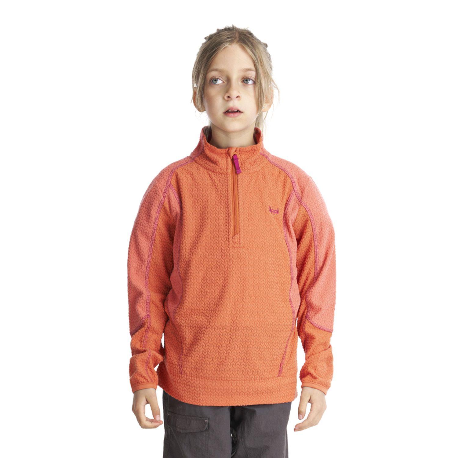 Poleron Niña Saltamontes Nano-F 14 Zip Naranjo Oscuro Lippi-1