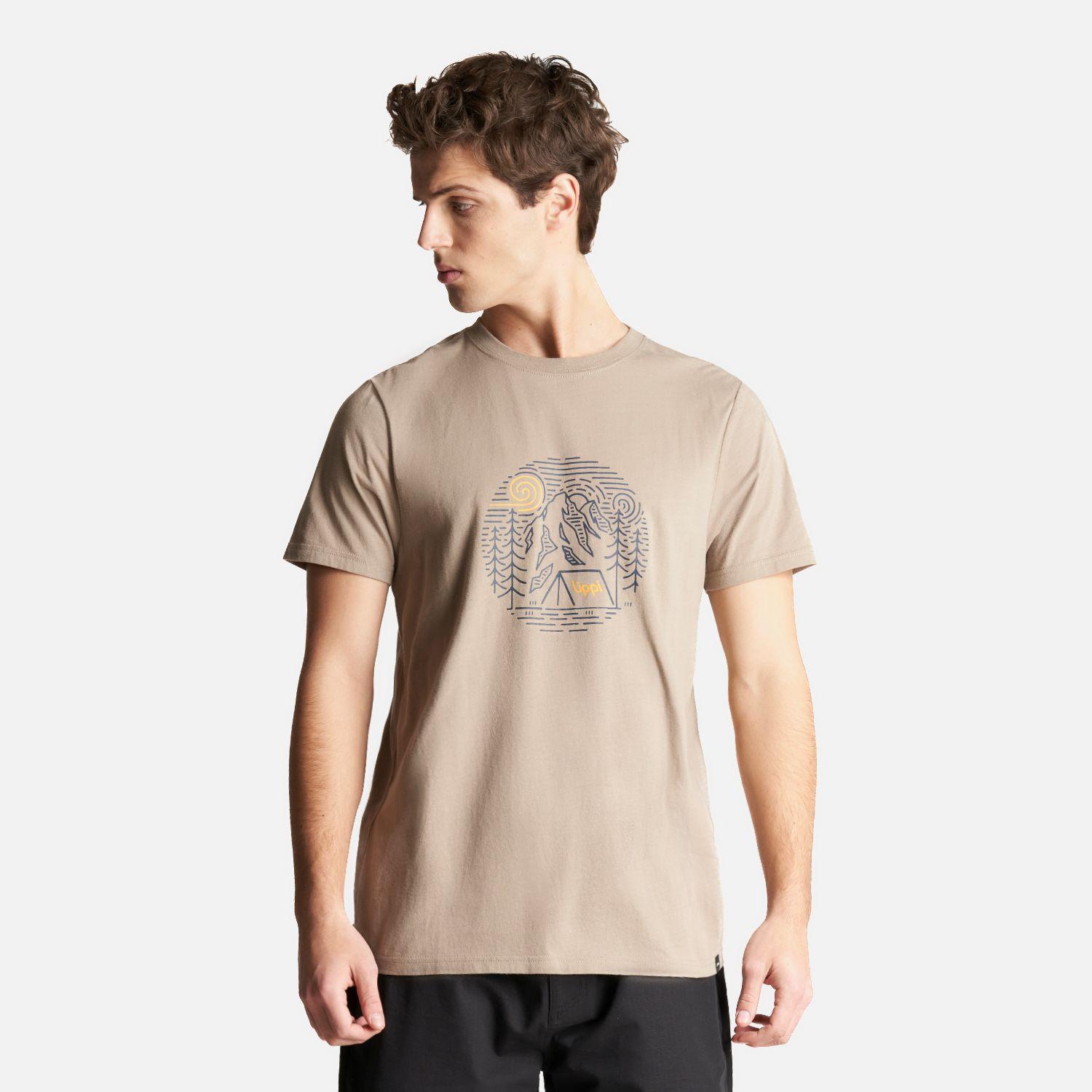Polera Hombre Mountain Camp T-Shirt Taupe Lippi-1