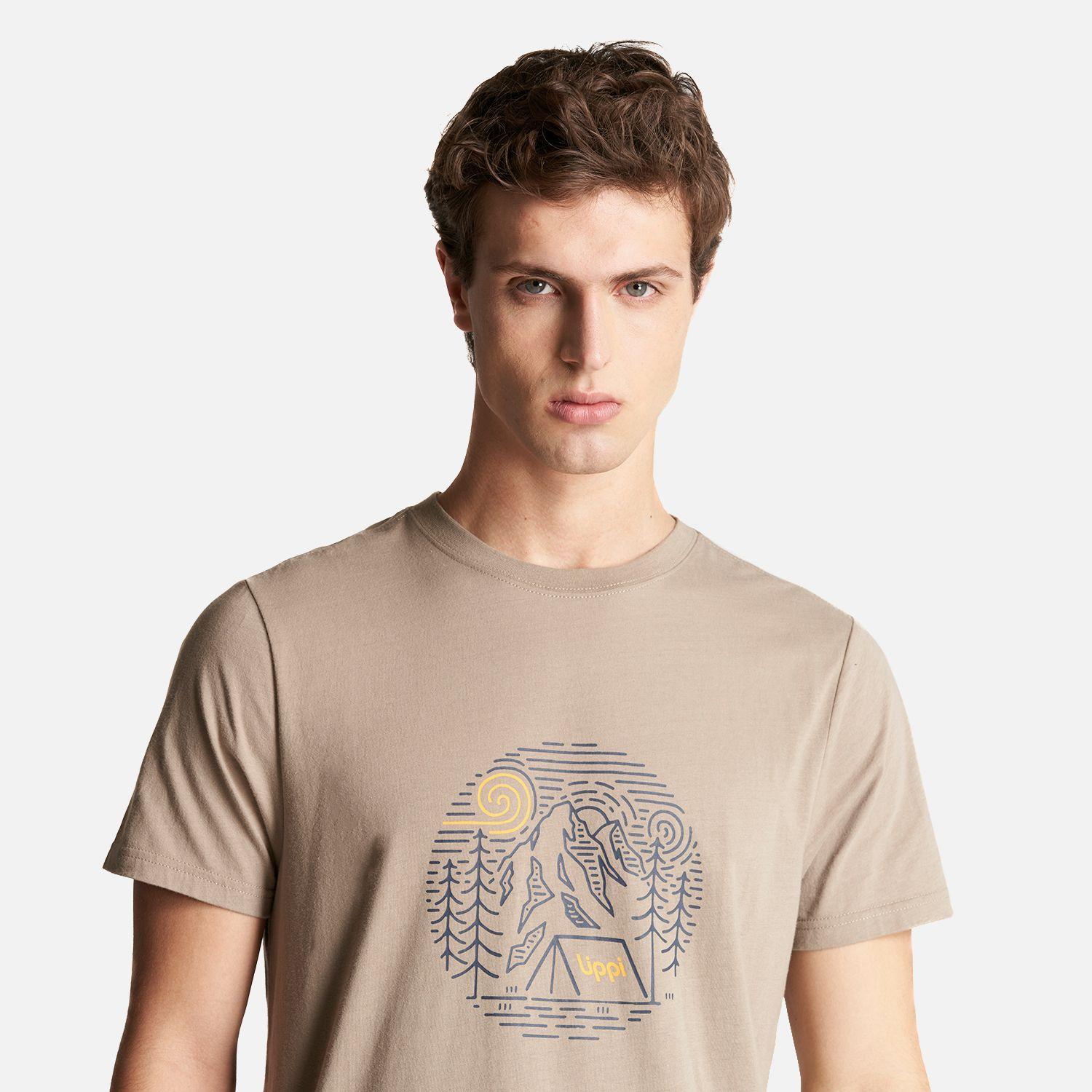 Polera Hombre Mountain Camp T-Shirt Taupe Lippi-3