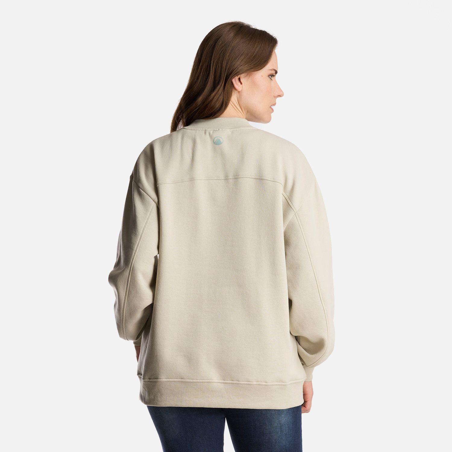 Poleron Mujer Insigne Crewneck Sweatshirt Front Print Beige Lippi-4