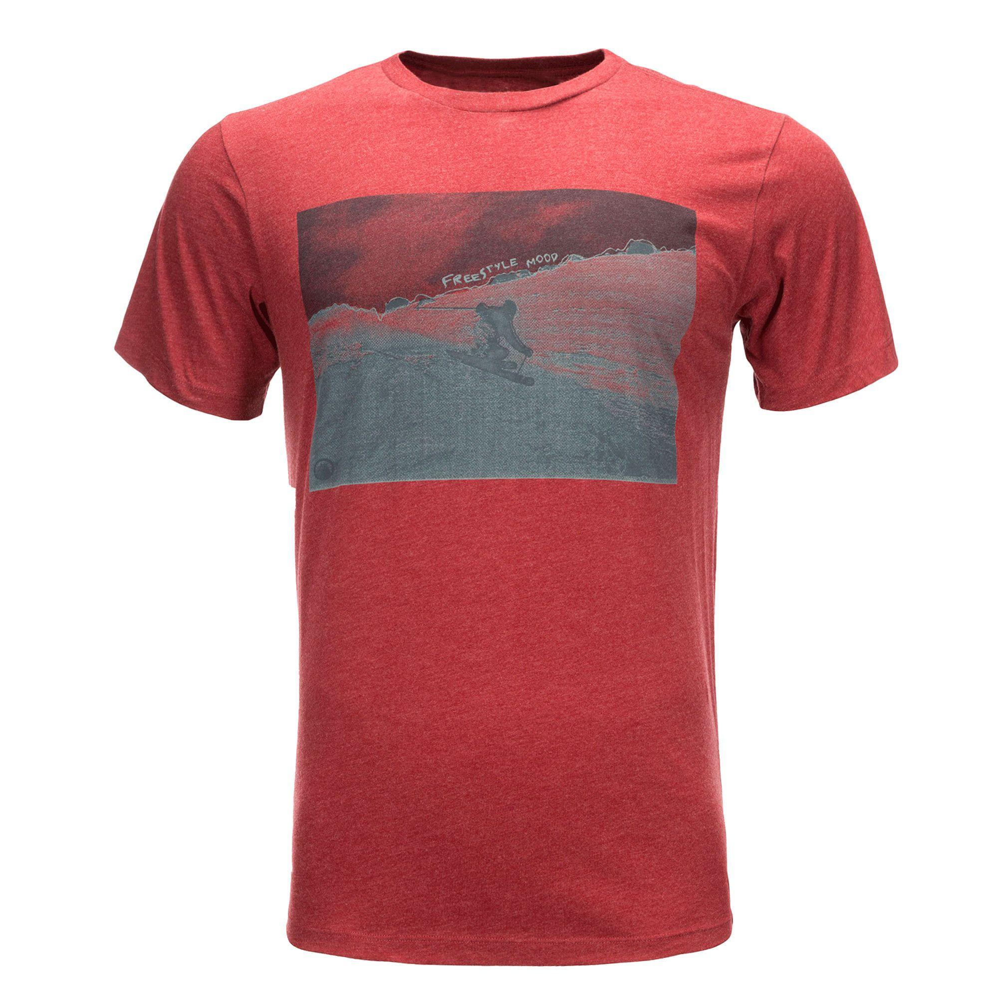 Polera Hombre Freestyle UV-Stop T-Shirt Melange Vino Lippi-0