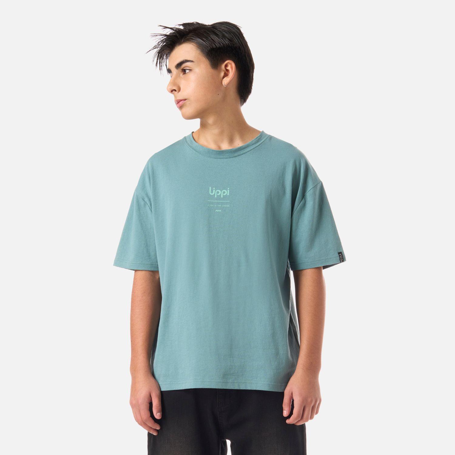 Polera Teen Boy Mountain Trip Oversize T-Shirt Turquesa Lippi V26-0