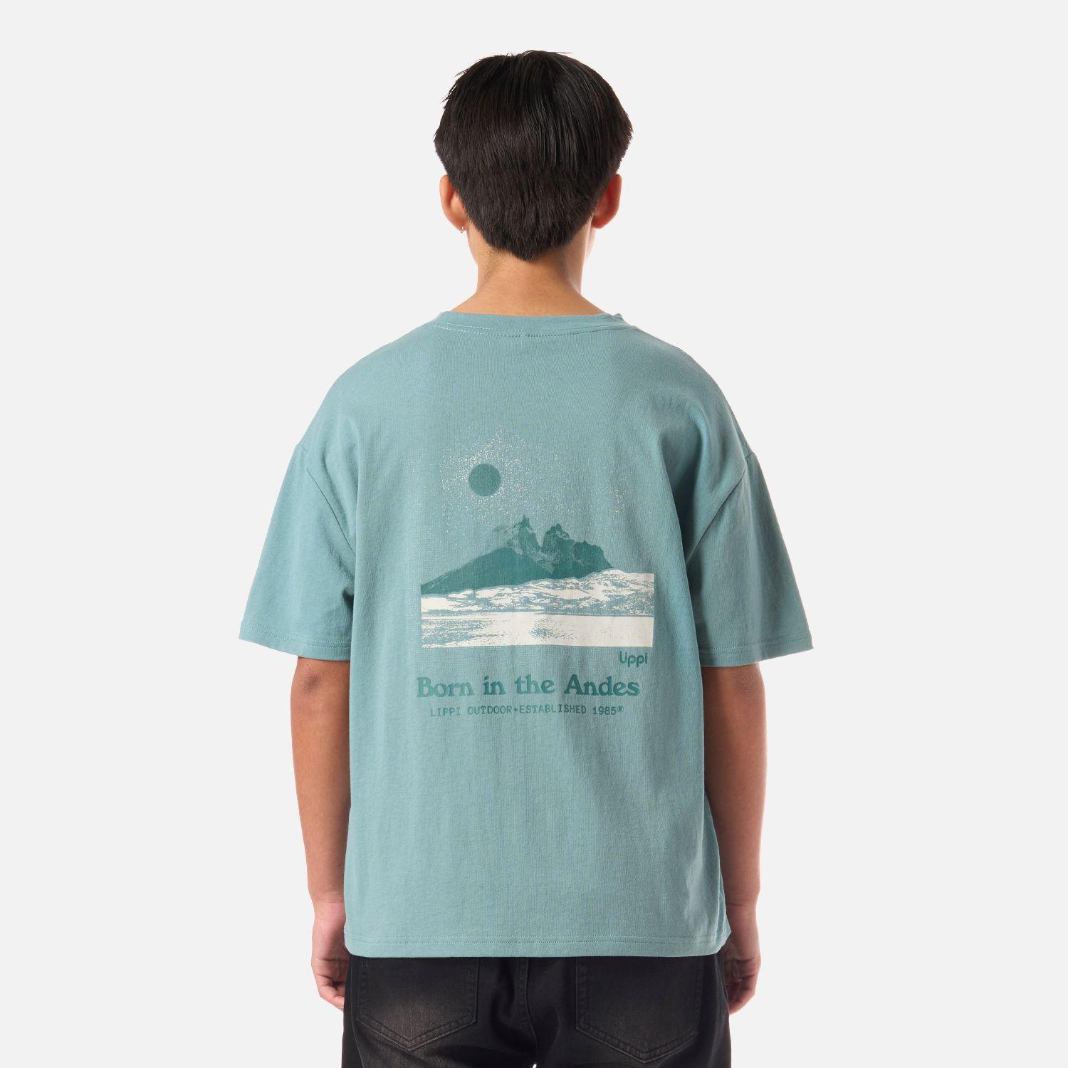 Polera Teen Boy Mountain Trip Oversize T-Shirt Turquesa Lippi V26-1