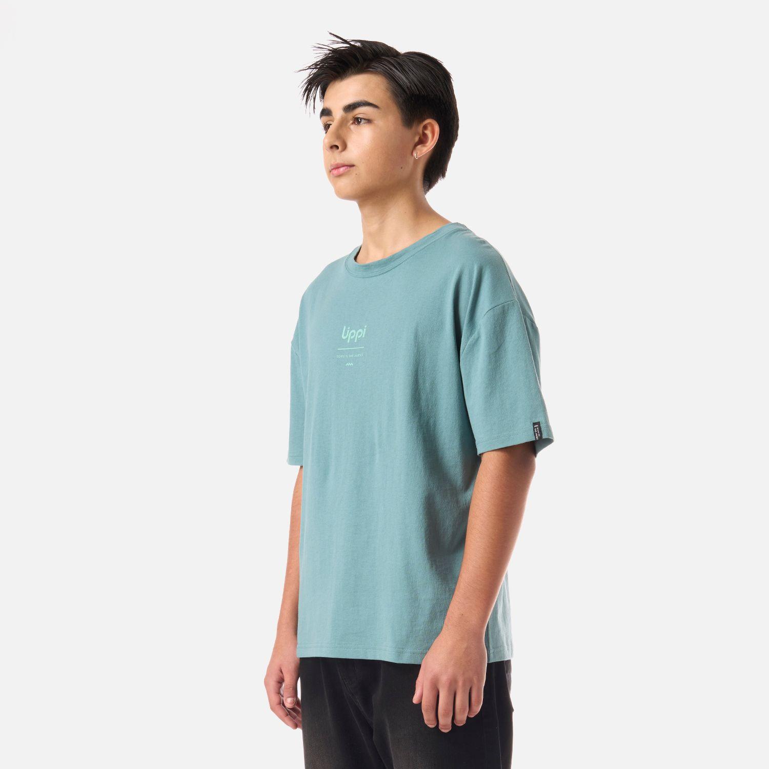 Polera Teen Boy Mountain Trip Oversize T-Shirt Turquesa Lippi V26-2