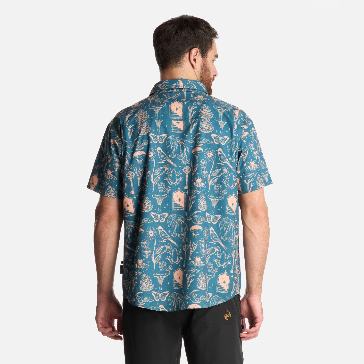 Camisa Hombre Cumbre Manga Corta Print Petroleo Haka Honu-2