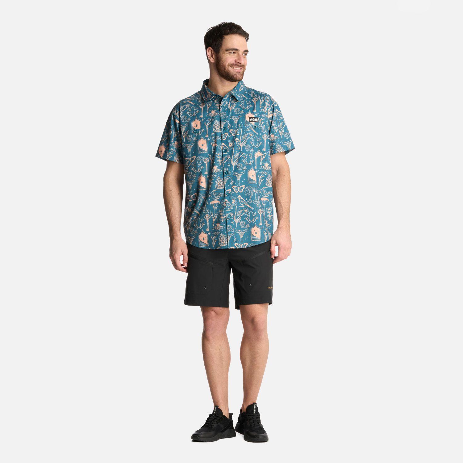 Camisa Hombre Cumbre Manga Corta Print Petroleo Haka Honu-5
