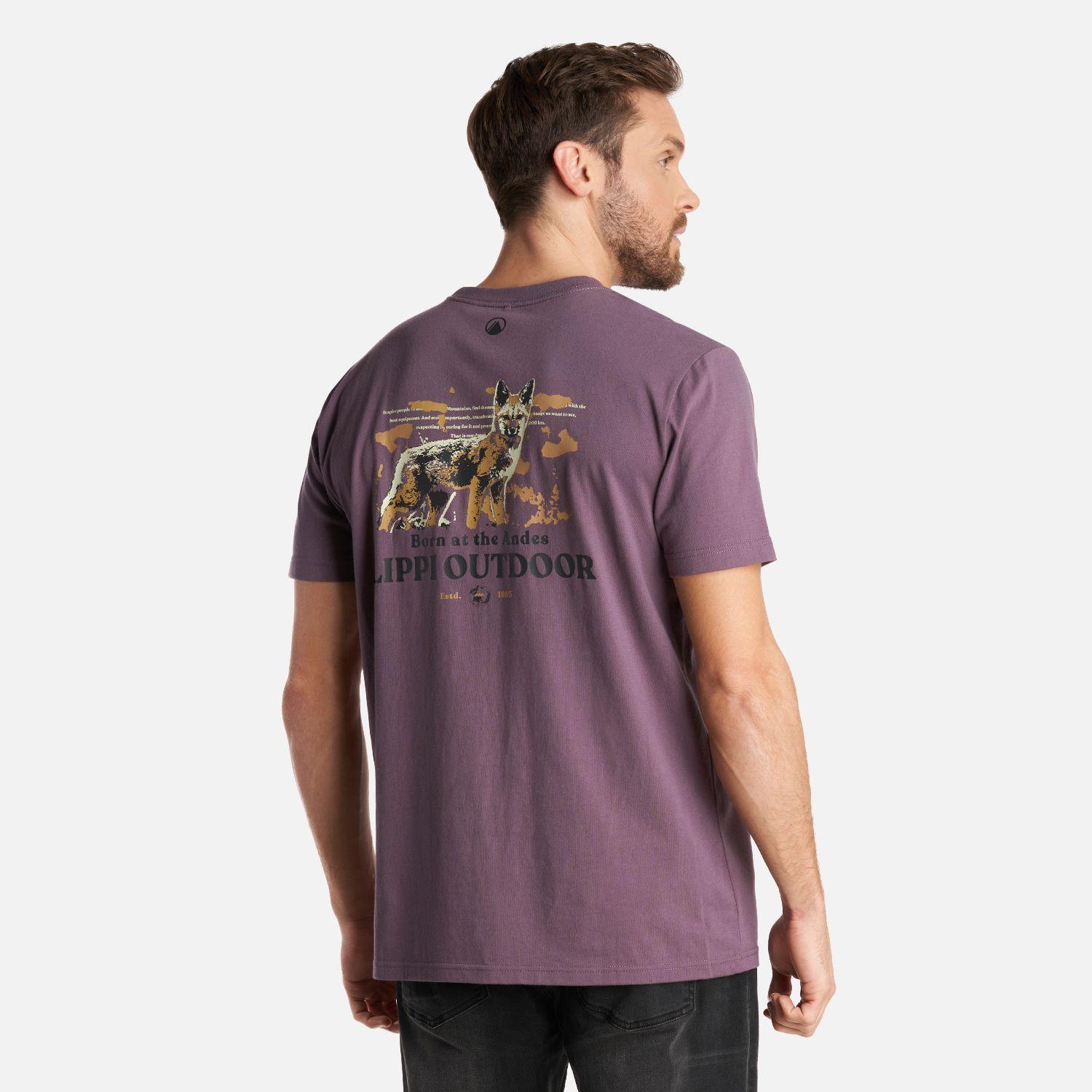 Polera Hombre Travel Fox T-Shirt Morado Lippi-3