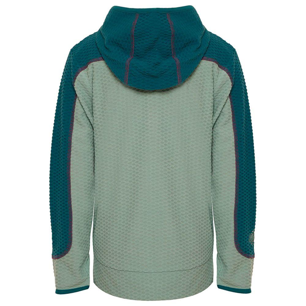 Poleron Niña Saltamontes Nano-F 1/4 Zip Hoody Verde Agua / Turquesa Claro Lippi-1