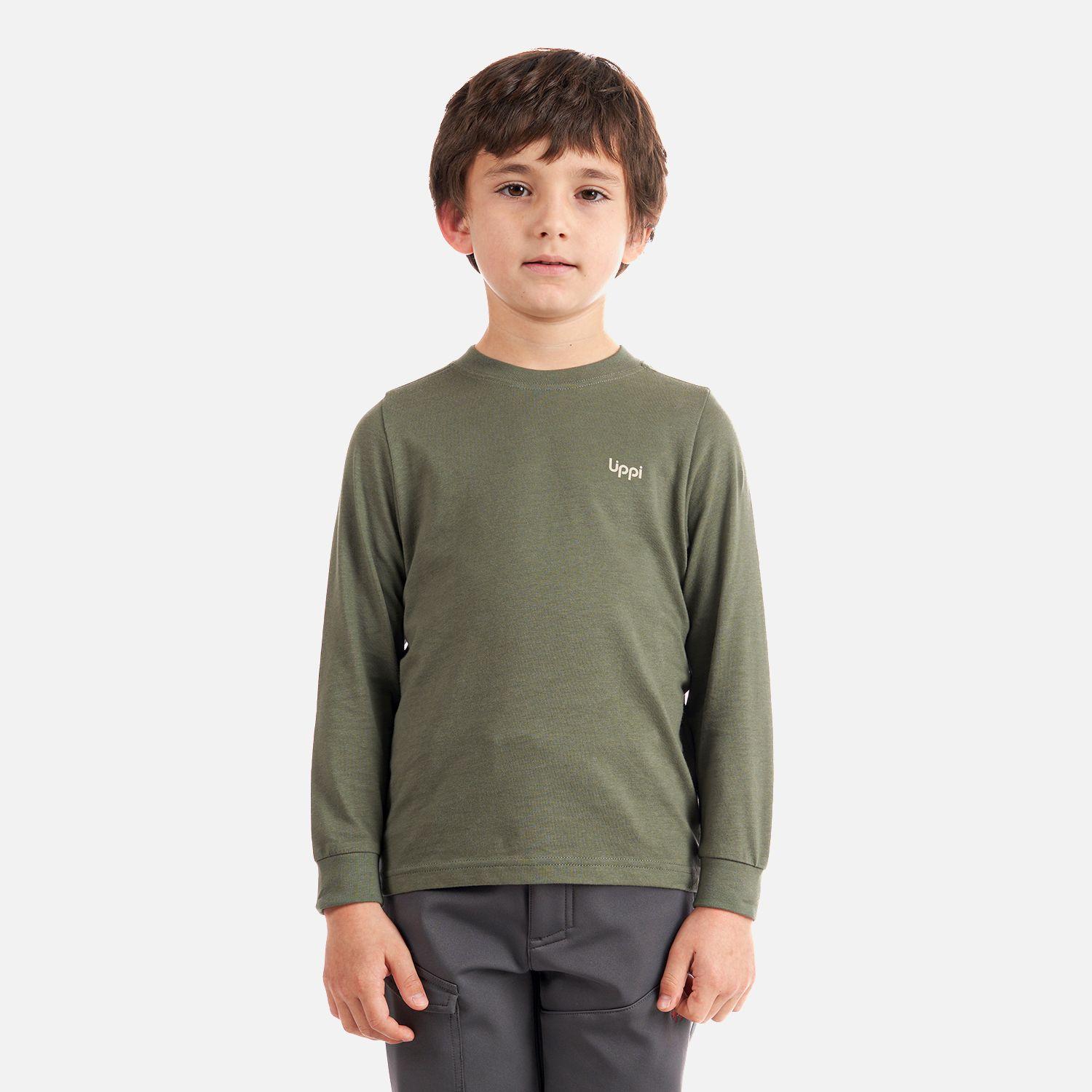 Polera Niño Aquatic Long Sleeve T-Shirt Verde Grisaceo Lippi-1