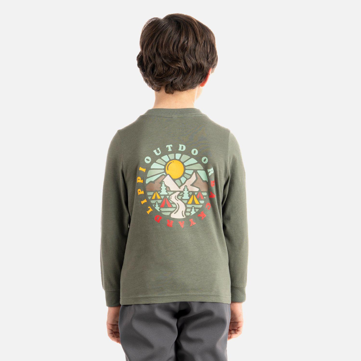 Polera Niño Aquatic Long Sleeve T-Shirt Verde Grisaceo Lippi-3