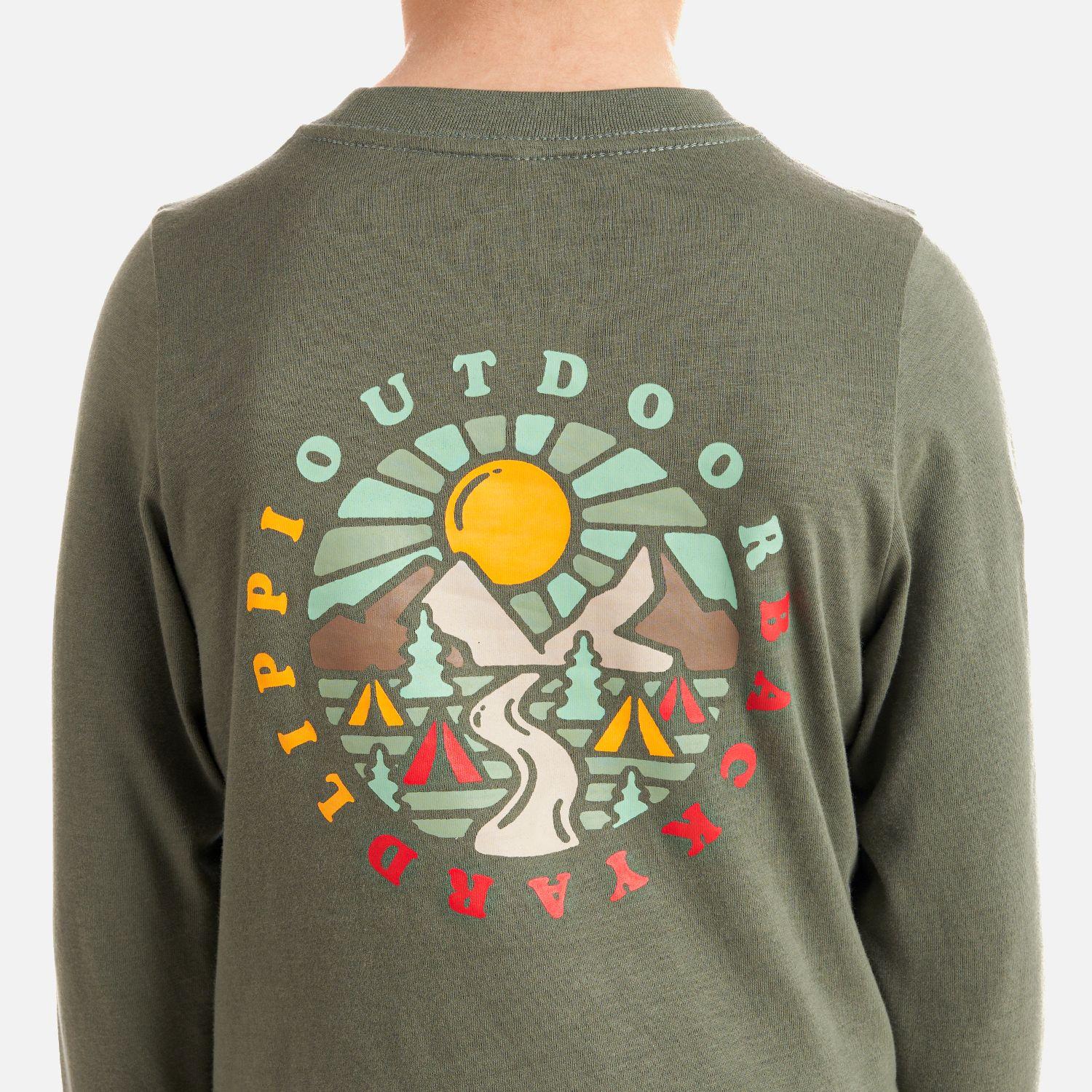 Polera Niño Aquatic Long Sleeve T-Shirt Verde Grisaceo Lippi-4